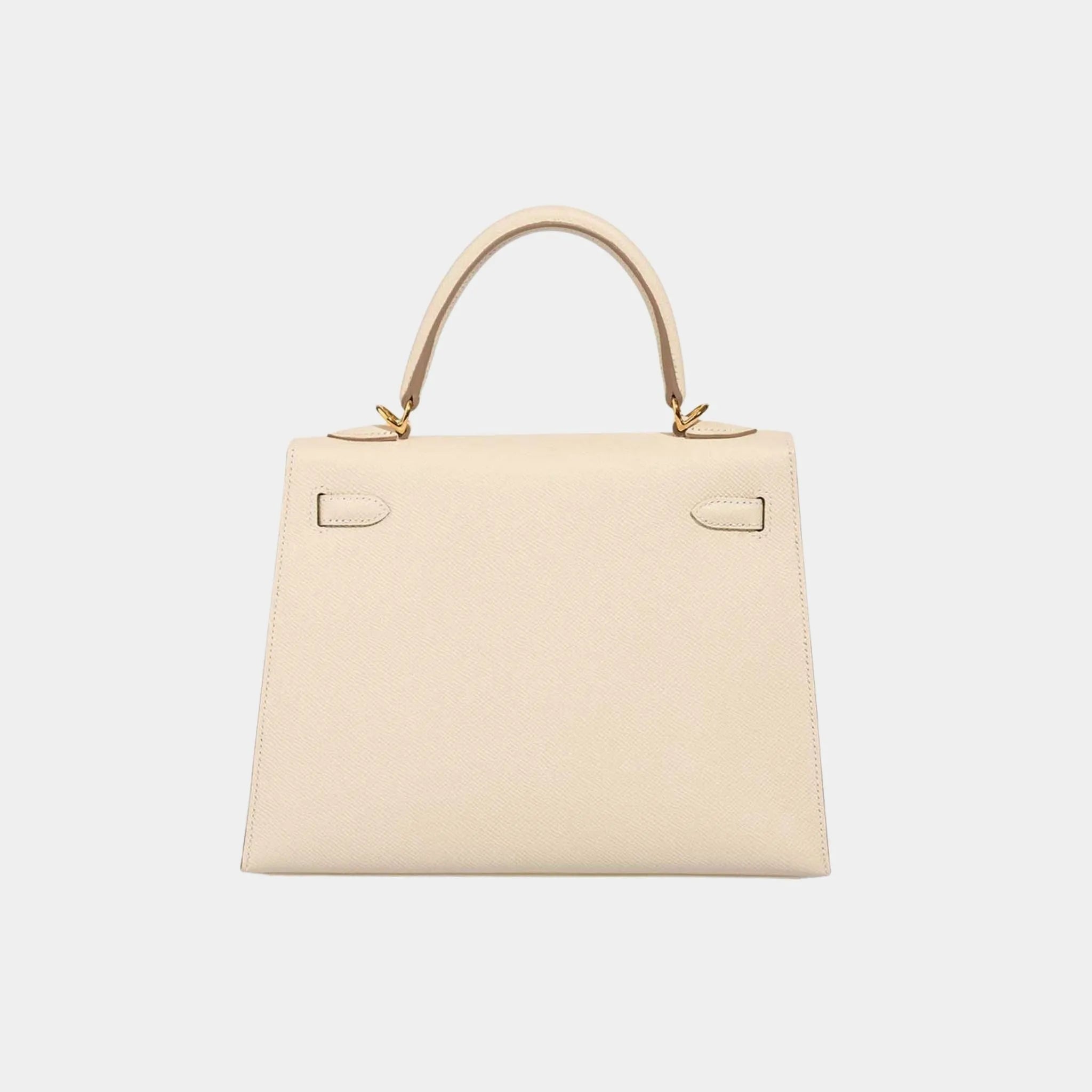 Hermes Kelly 25 Epsom Craie GHW, Back