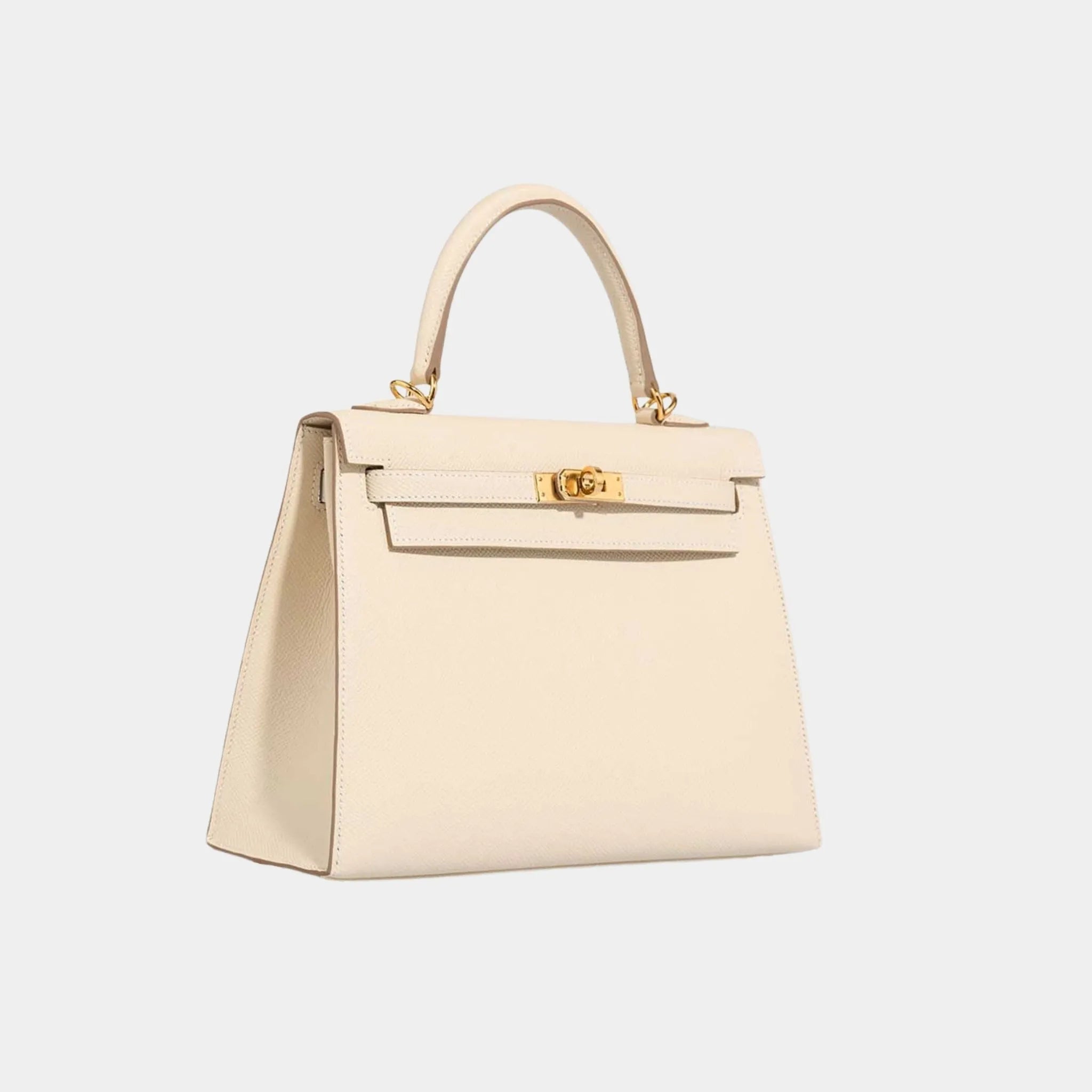 Hermes Kelly 25 Epsom Craie GHW, Side