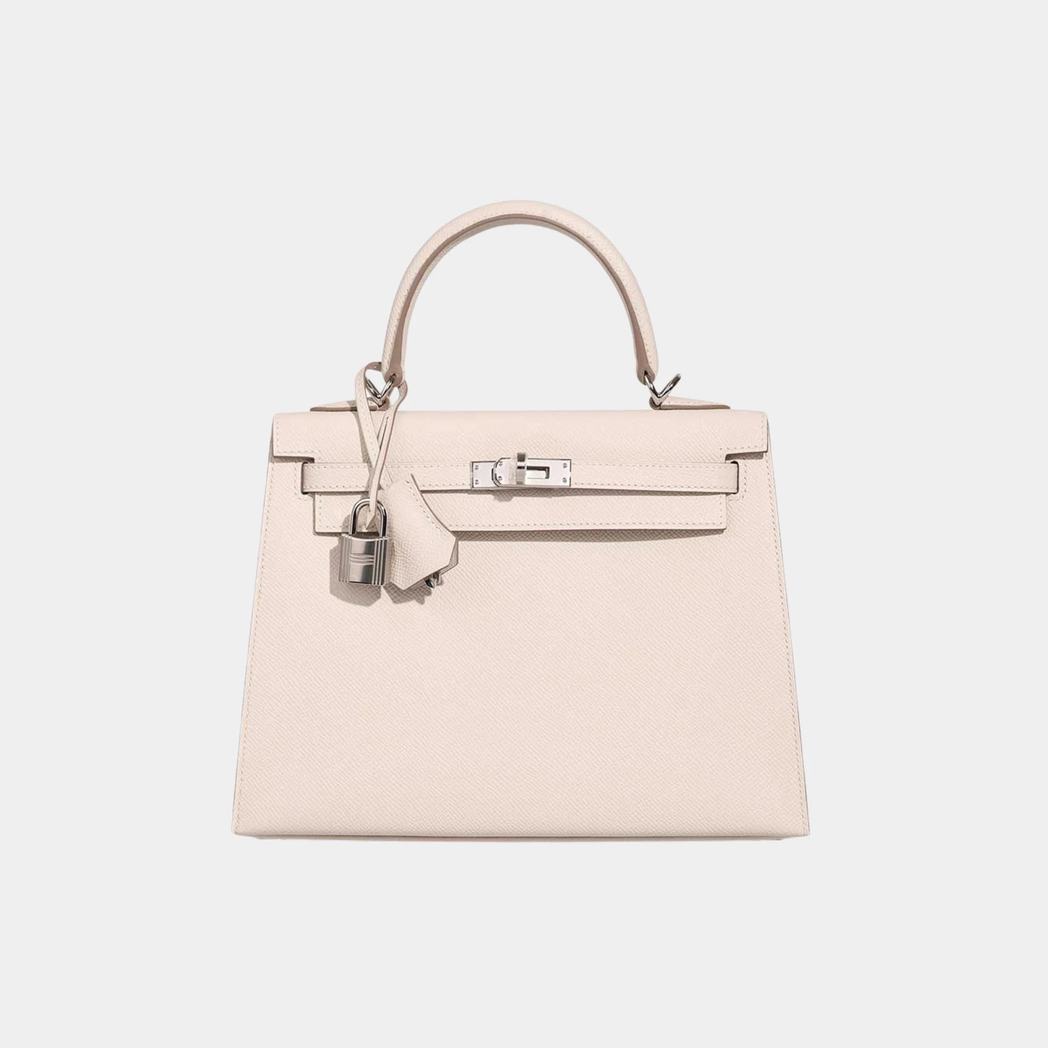Hermes Kelly 25 Epsom Craie PHW, Front