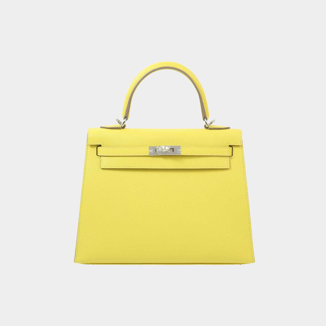 Hermes Kelly 25 Epsom Lime PHW, Front