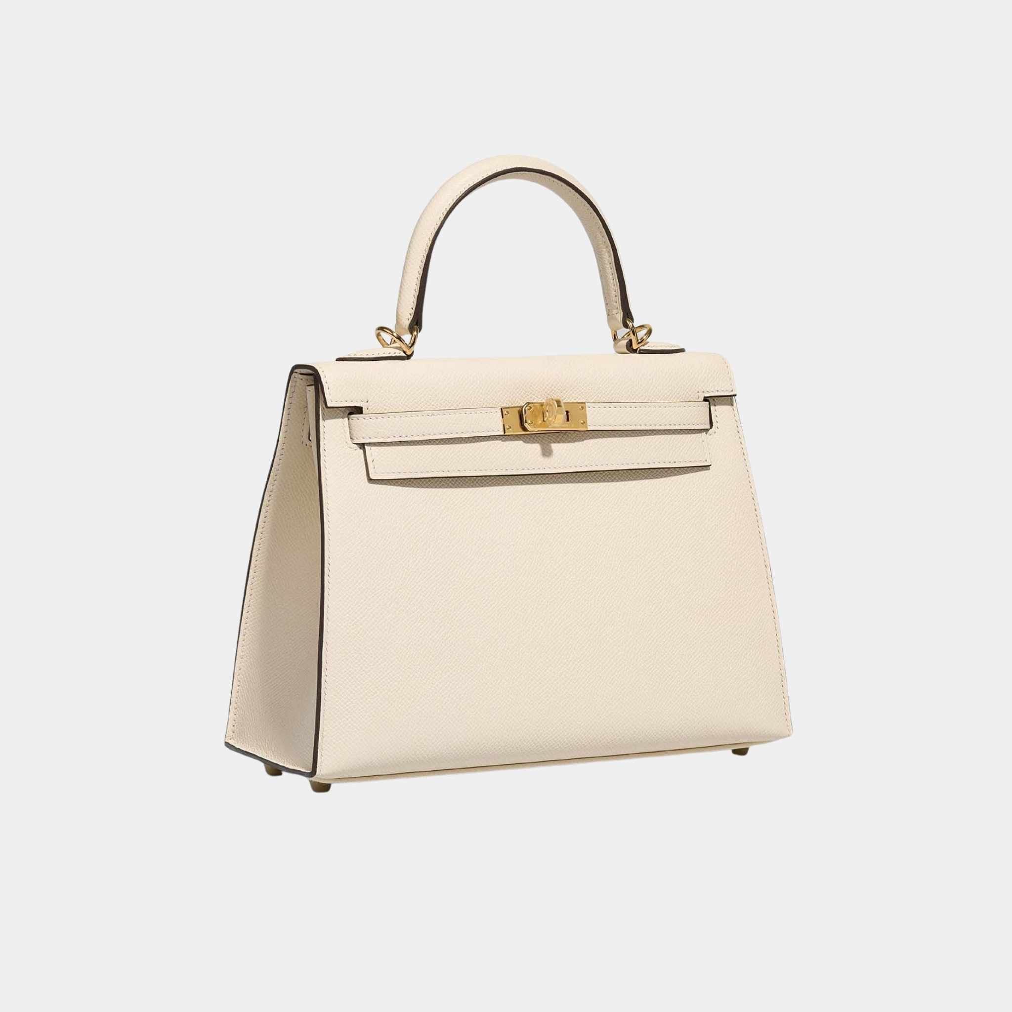 Hermes Kelly 25 Epsom Nata GHW, Side