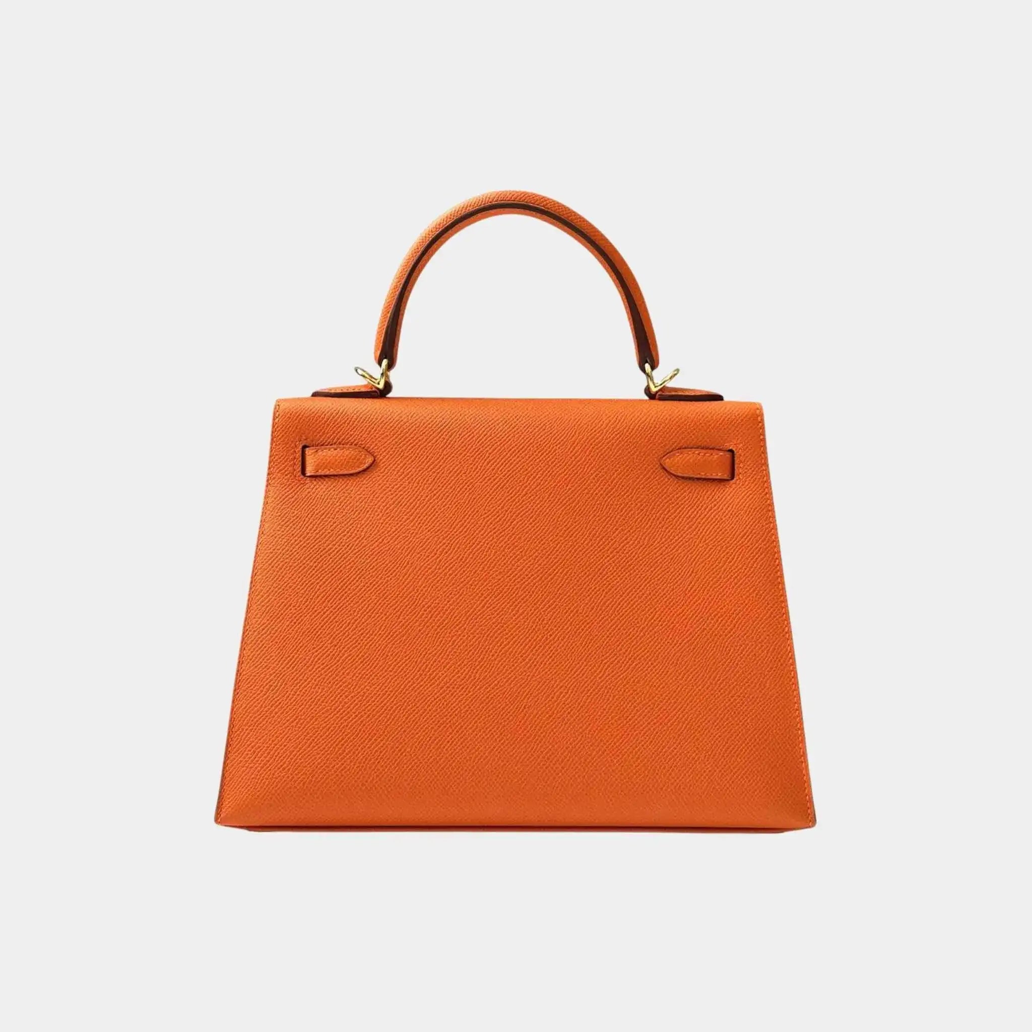 Hermes Kelly 25 Epsom Orange H GHW, Back
