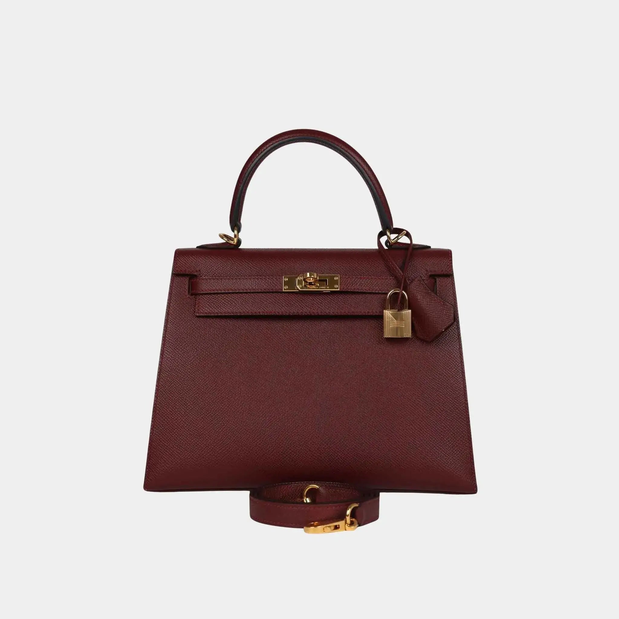 Hermes Kelly 25 Espom Rouge H, Front