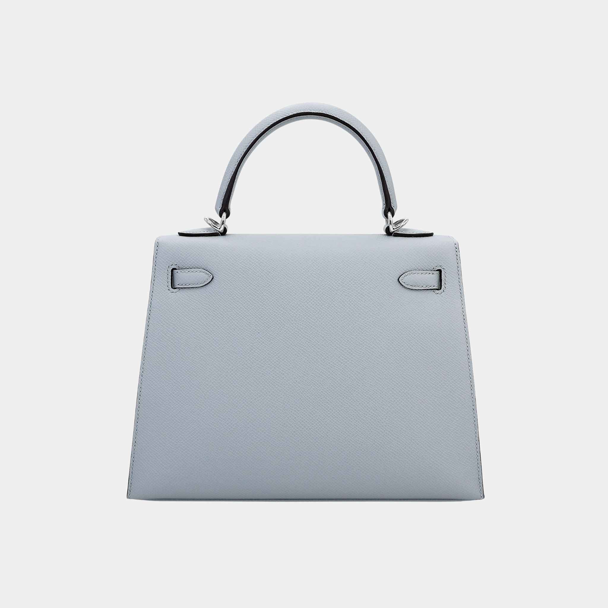 Hermes Kelly 25 HSS Verso Epsom Bleu Glacier/Bleu Electrique PHW, Back