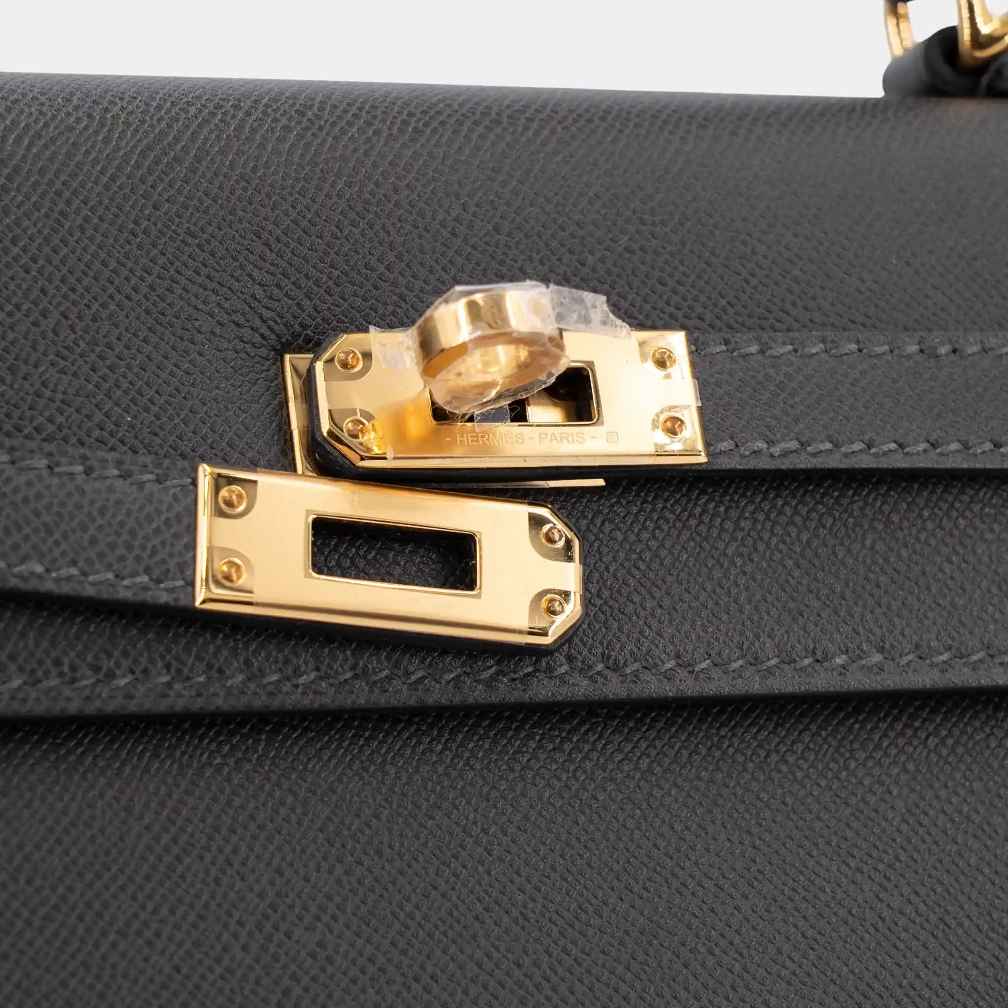 Hermes Kelly 25 Madame Graphite GHW, Kelly Lock
