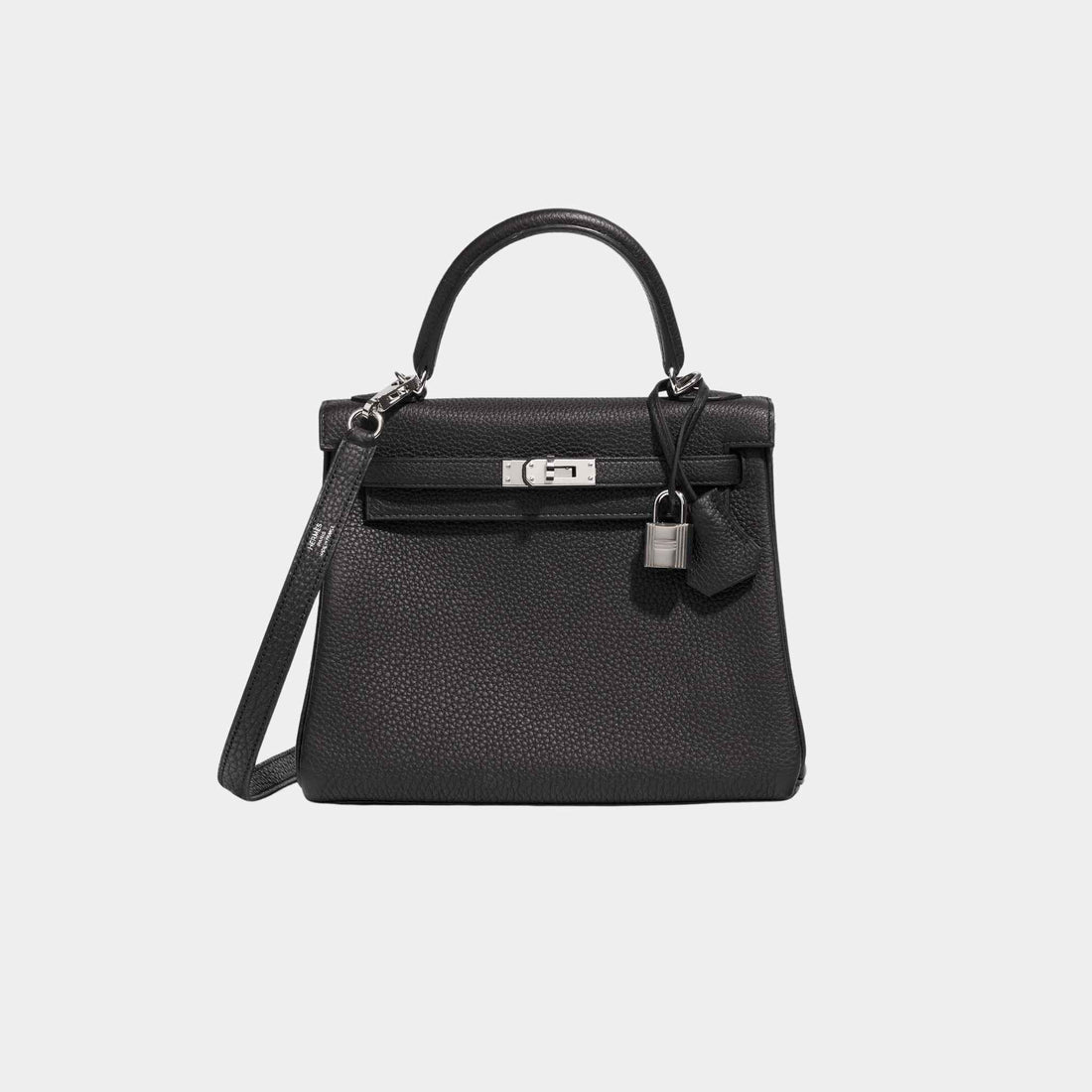 Hermes Kelly 25 Togo Black PHW, Front