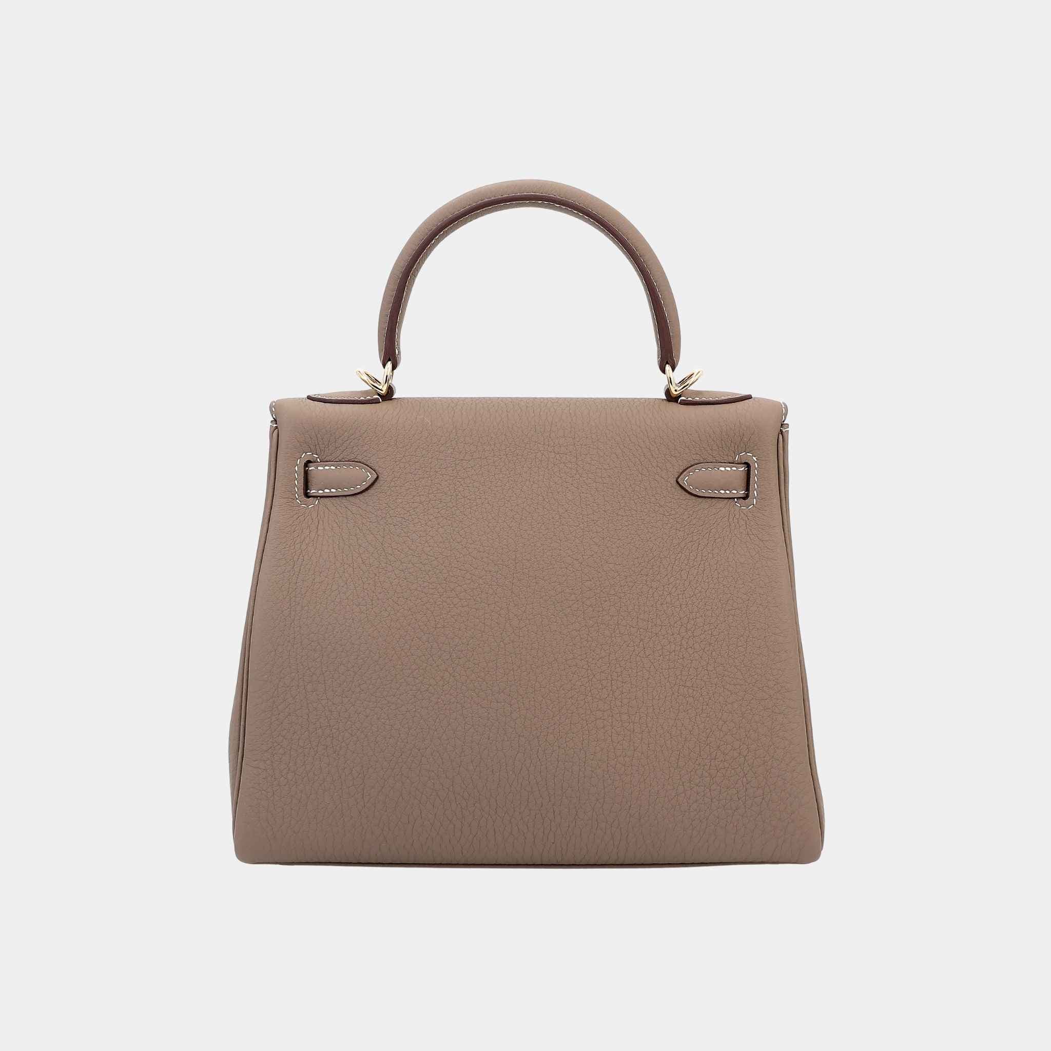 Hermes Kelly 25 Togo Etoupe GHW, Back