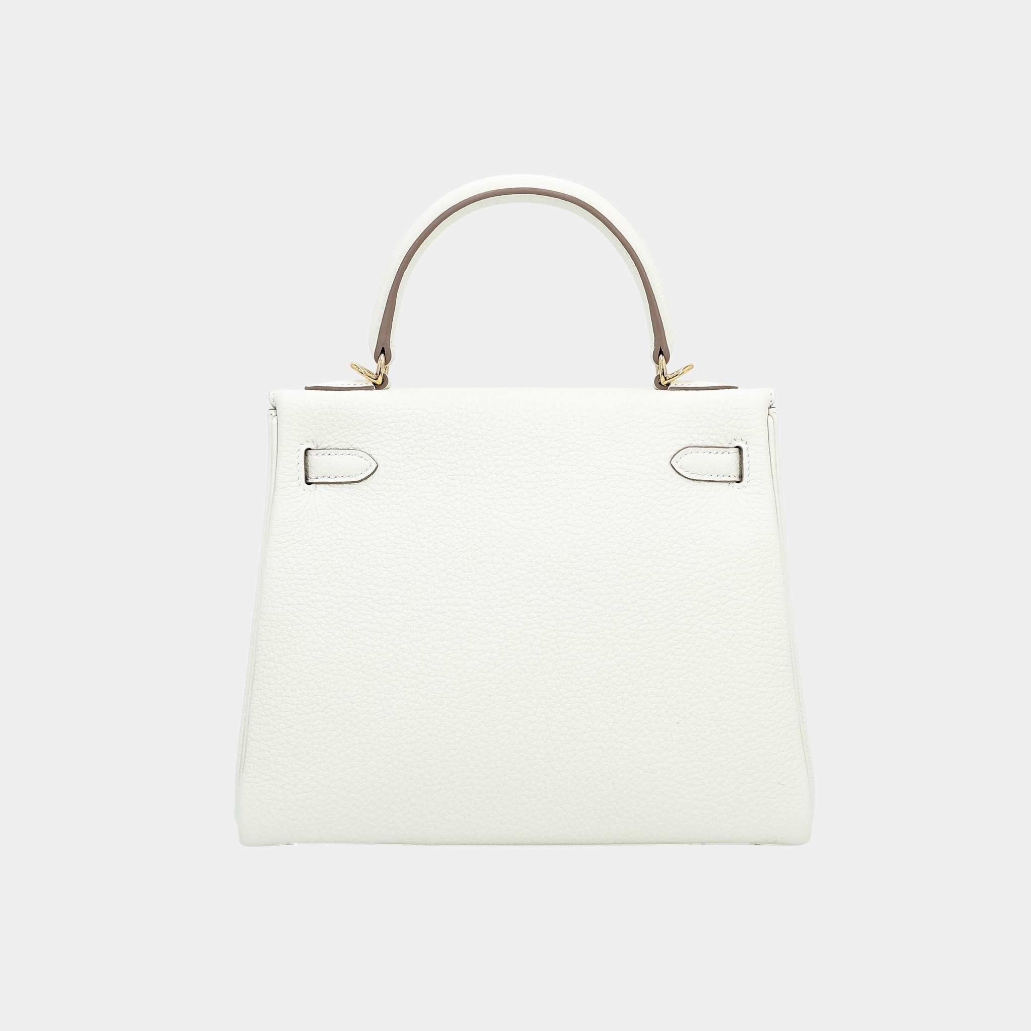 Hermes Kelly 25 Togo Mushroom GHW, Back