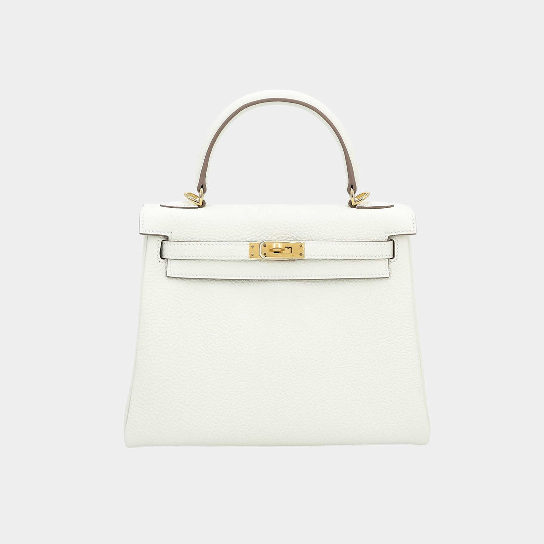 Hermes Kelly 25 Togo Mushroom GHW, Front