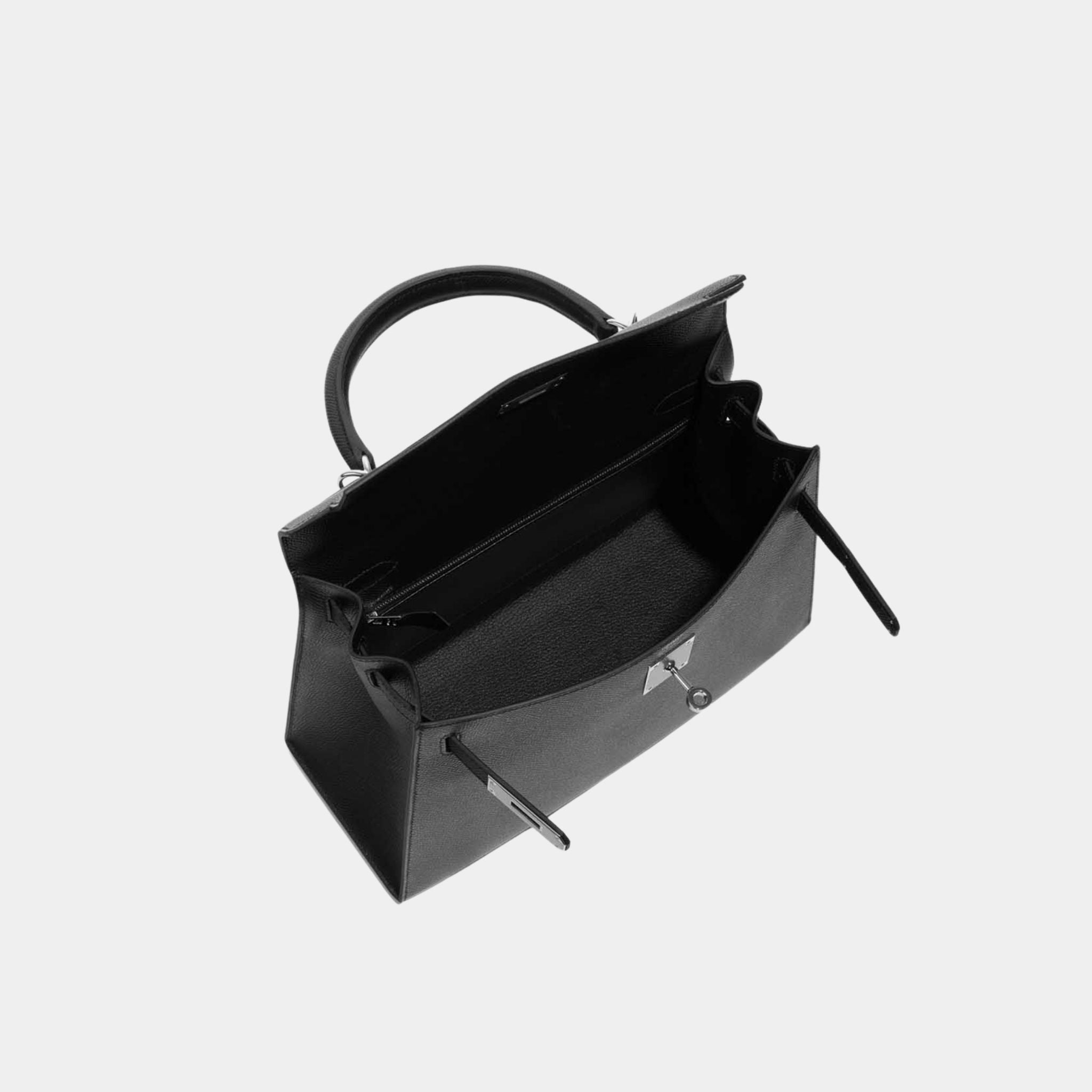 Hermes Kelly 28 Epsom Black PHW, Top
