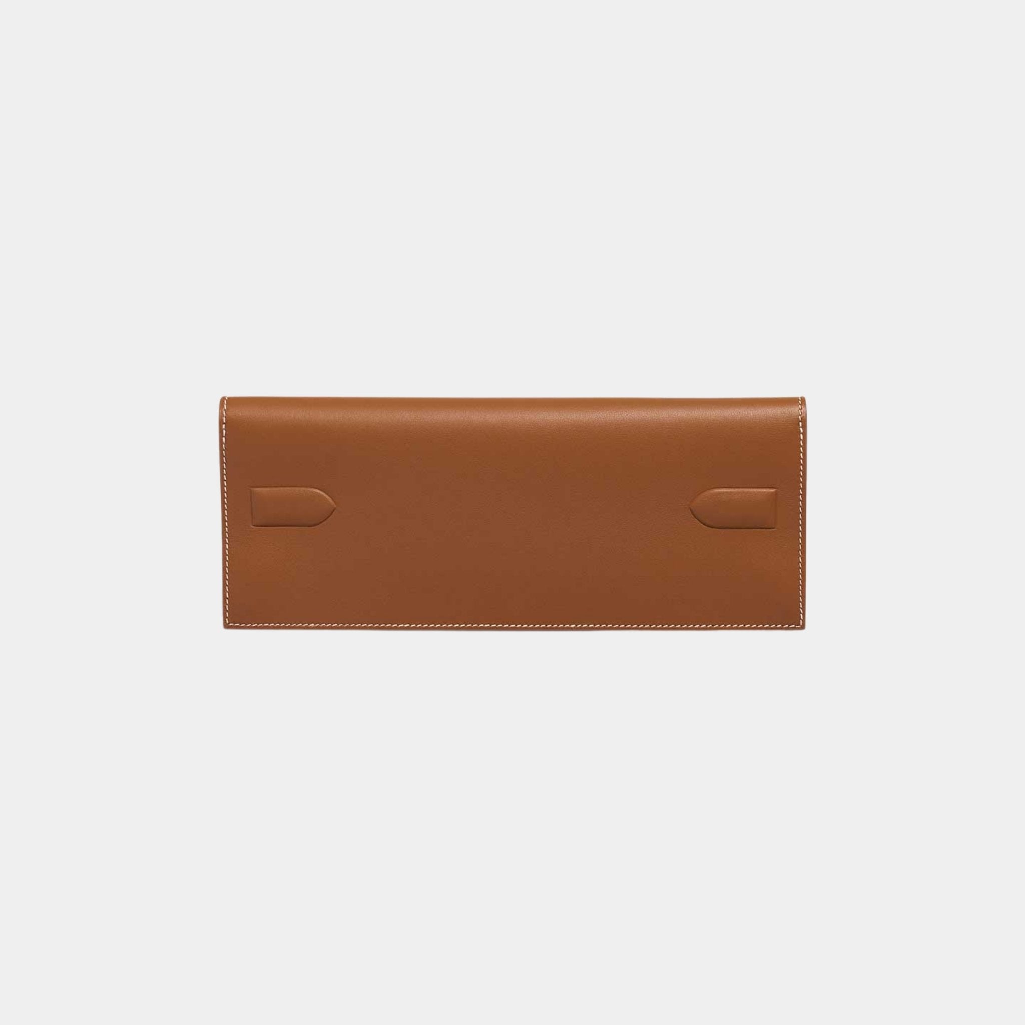 Hermes Kelly Cut Shadow Clutch Swift Gold, Back