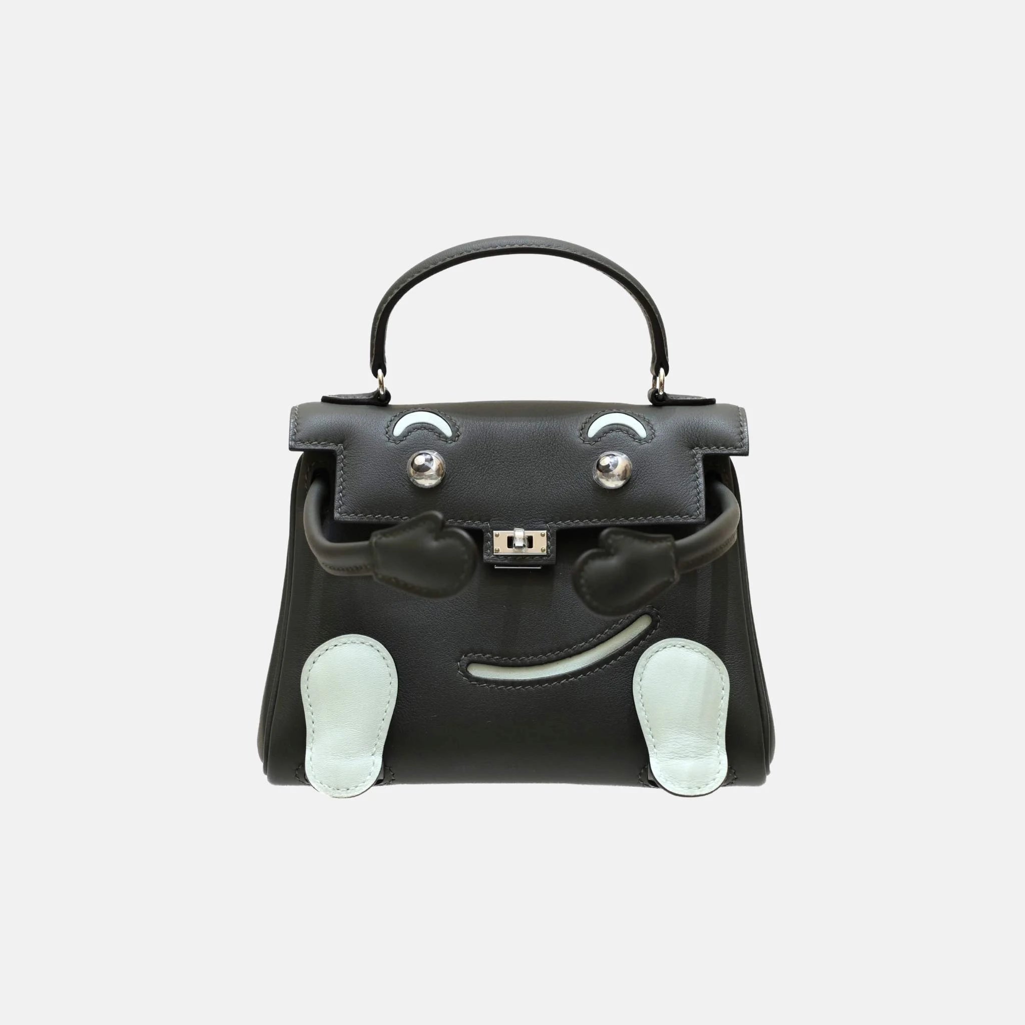 Hermes Kelly Doll Vert Fonce Vert Peppermint Swift PHW, Front