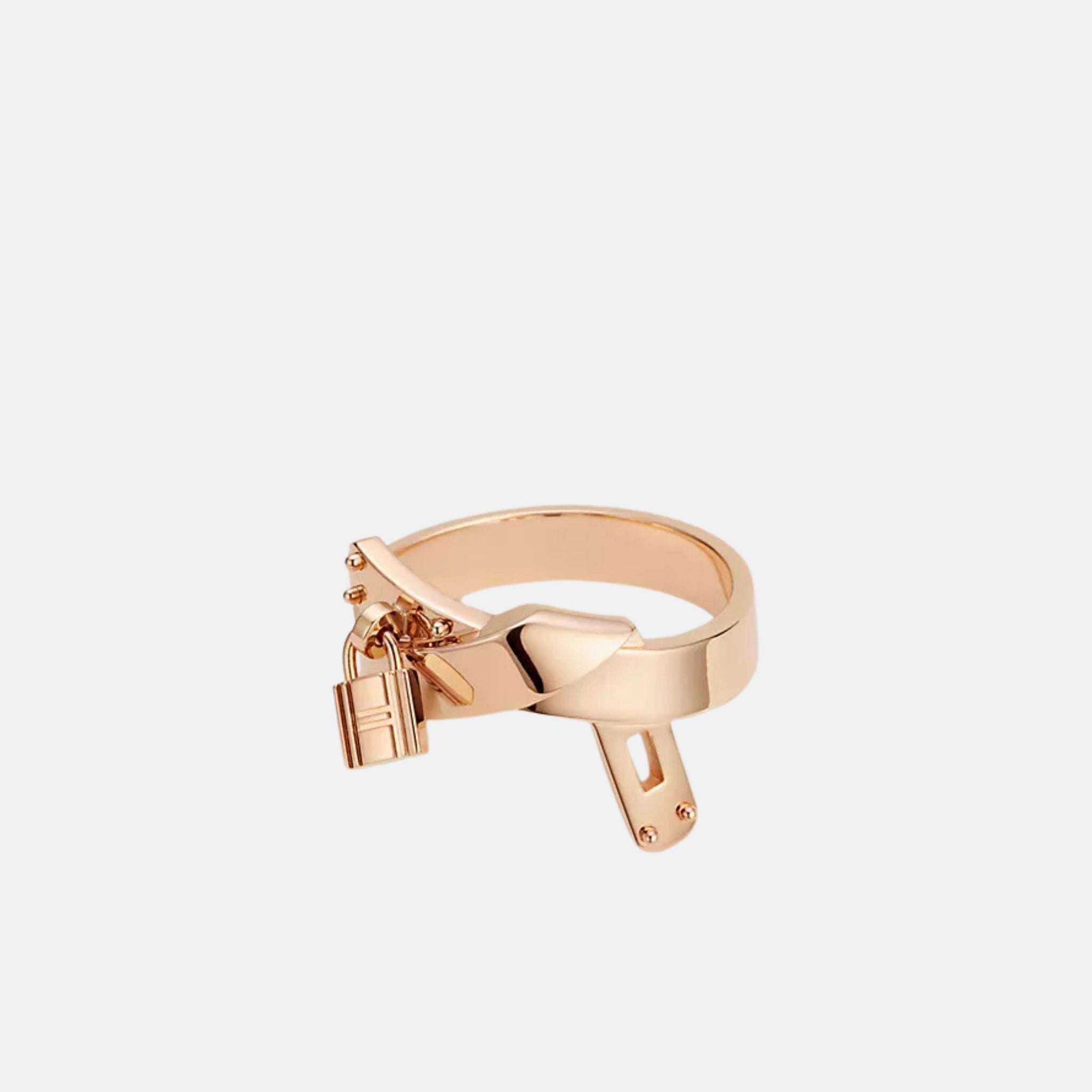 Hermes Kelly Gavroche Ring Rose Gold, Front