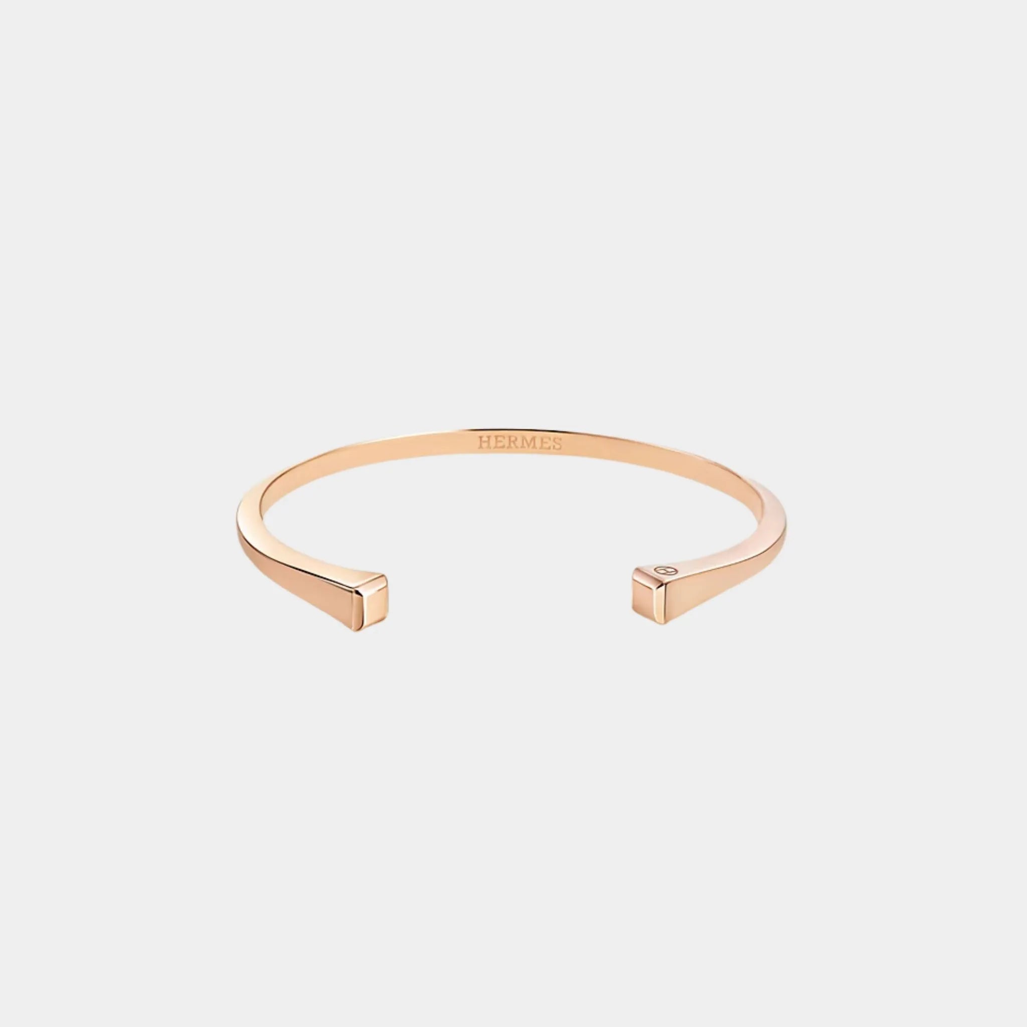 Hermes Forge Nail Bracelet Rose Gold, Front
