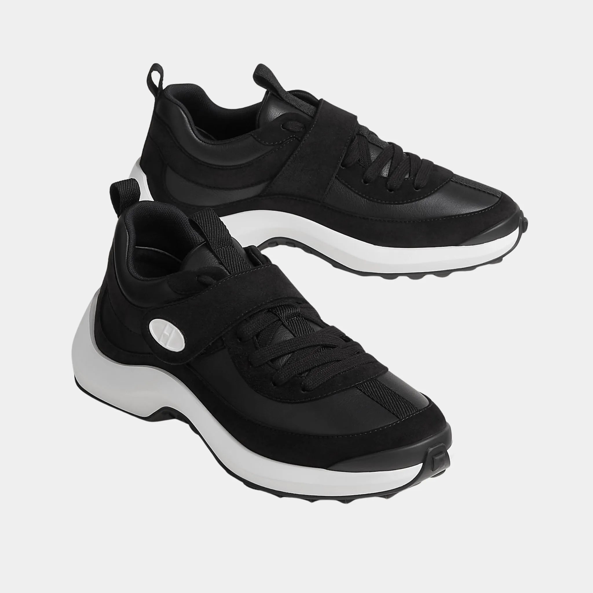 Loop Sneakers in Calfskin and Suede Goatskin