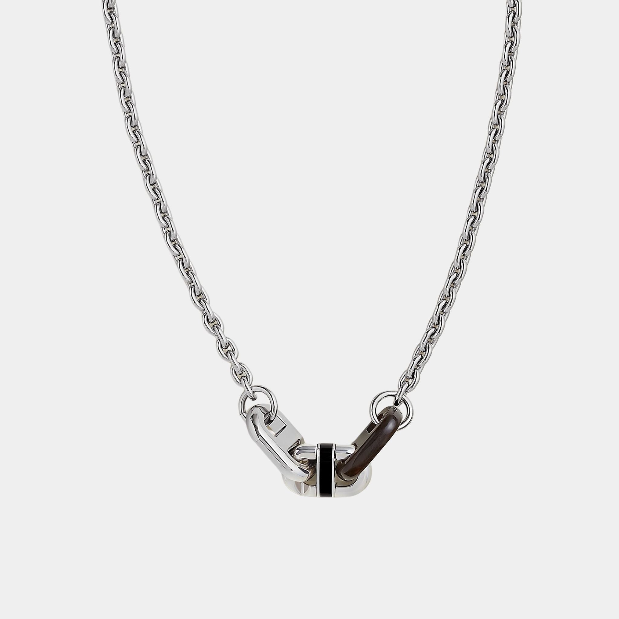 Hermes Maillon Necklace Palladium Plated, Noir