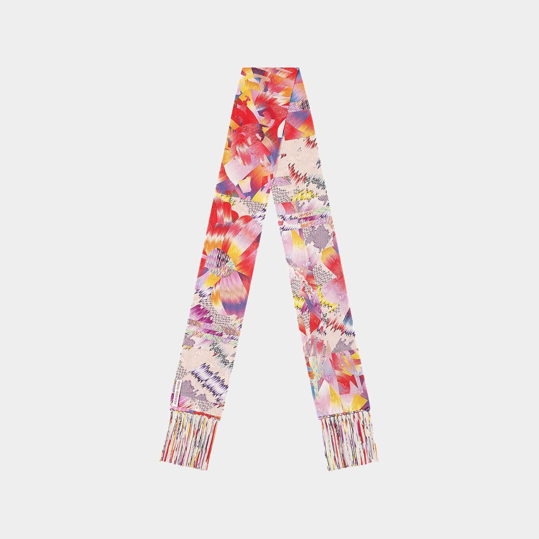 Hermes Marble Silk Fringed Muffler, Front