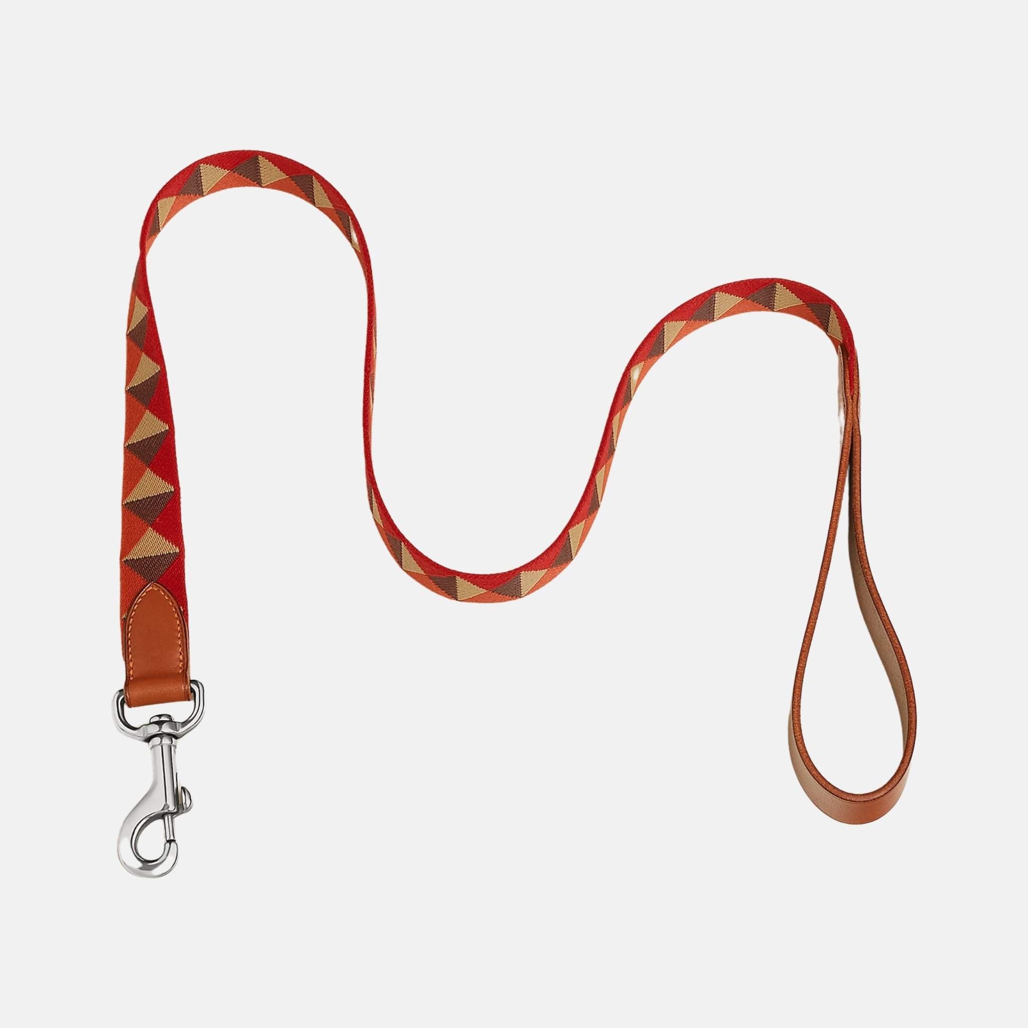Hermes Medor Luxury Dog Leash, Dark Irish