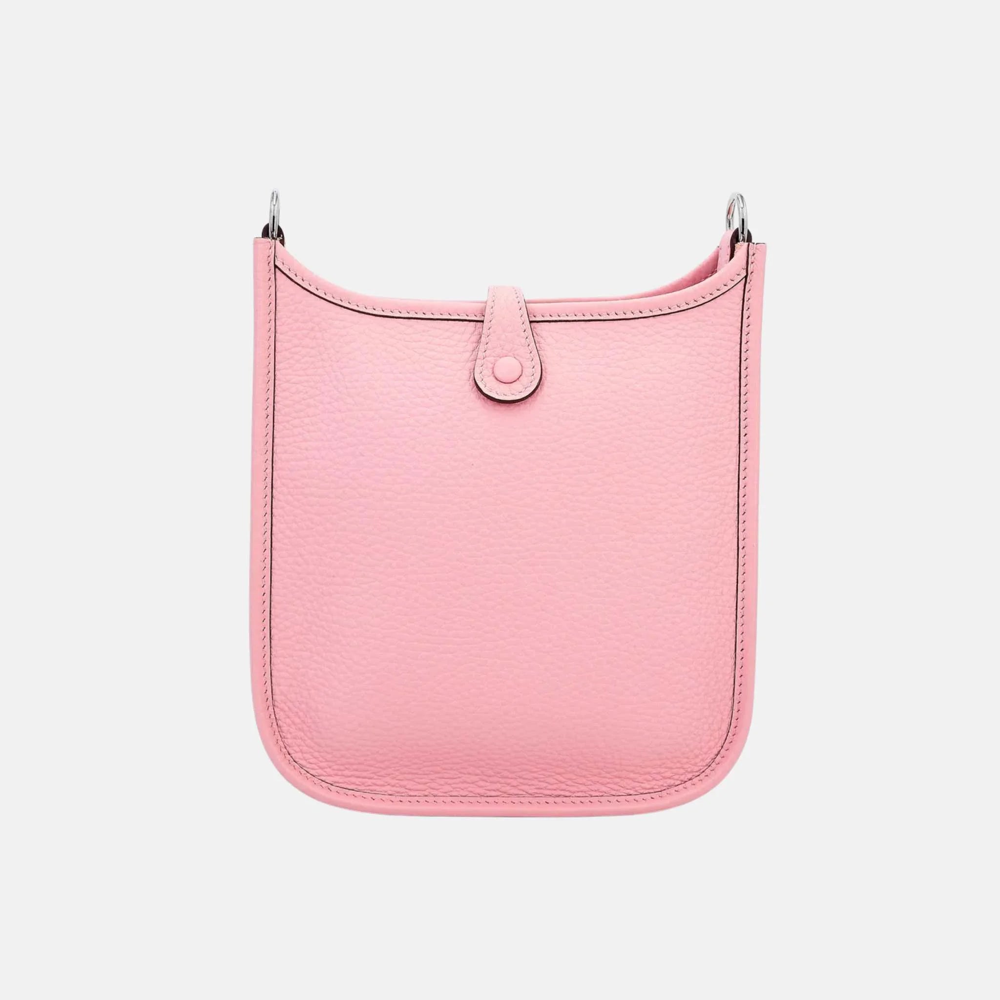 Hermes Mini Evelyne TPM Amazone 112 Clemence Rose Sakura PHW, Back