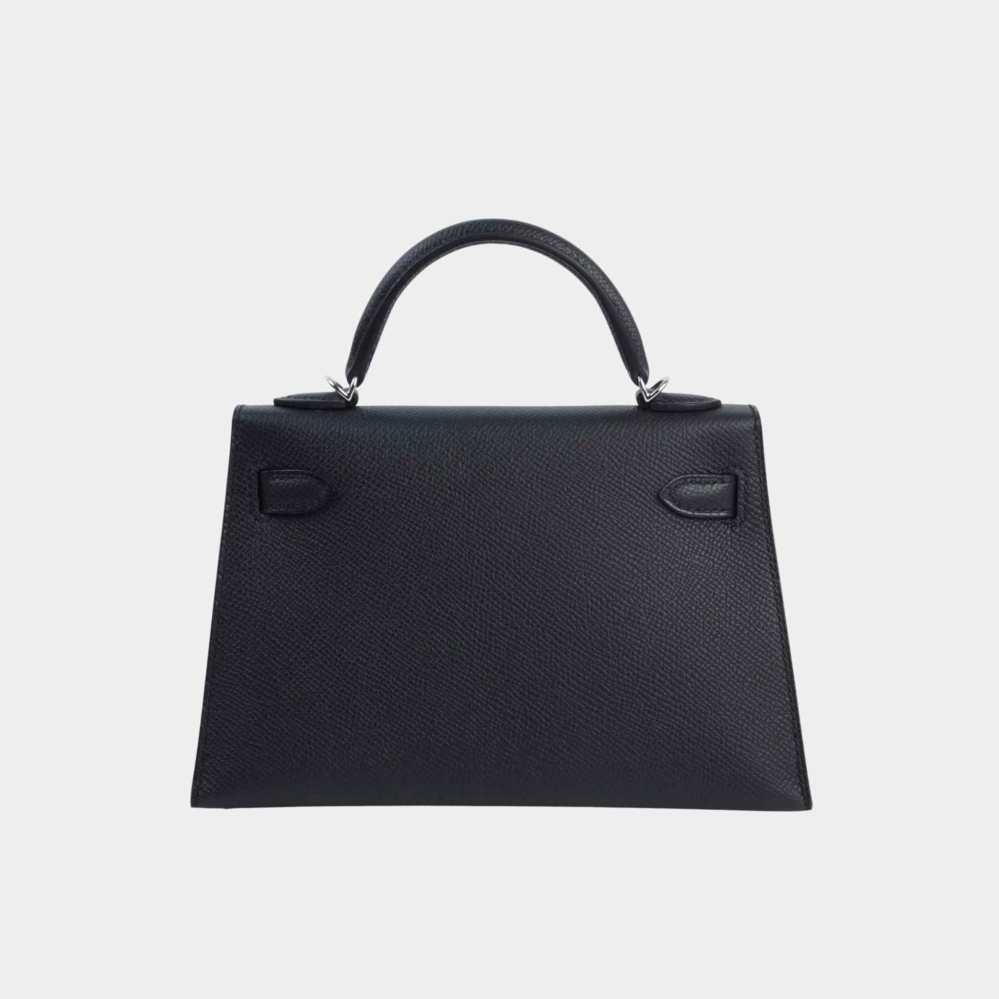 Hermes Mini Kelly II Epsom Black PHW, Back