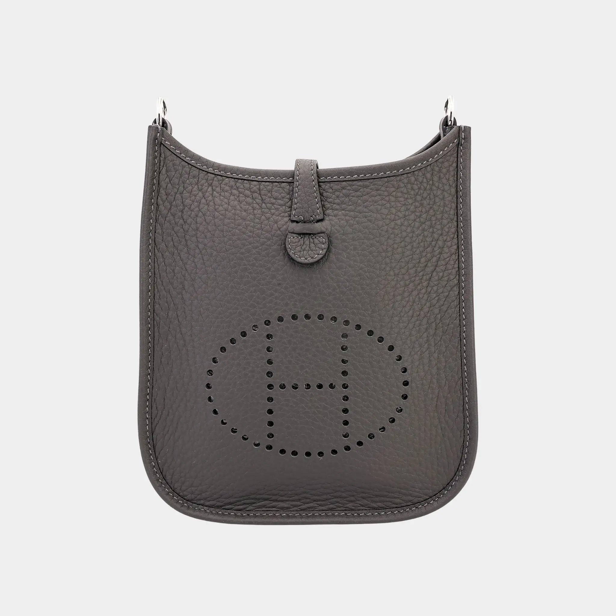 Hermes Neo Evelyne TPM Clemence Dark Bronze PHW, Front