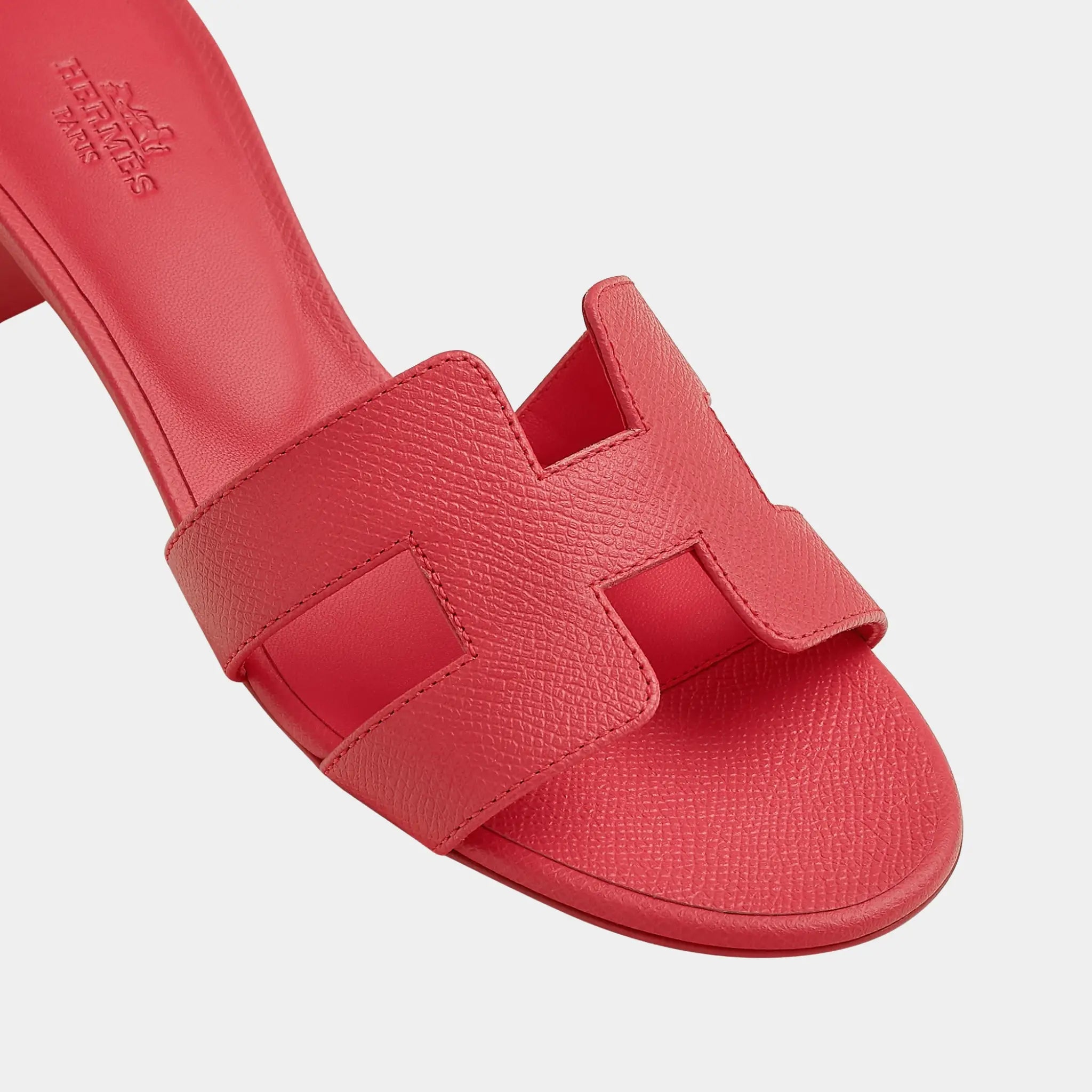 Hermes Oasis Sandals Epsom Calfskin, Rose Grenade, Top