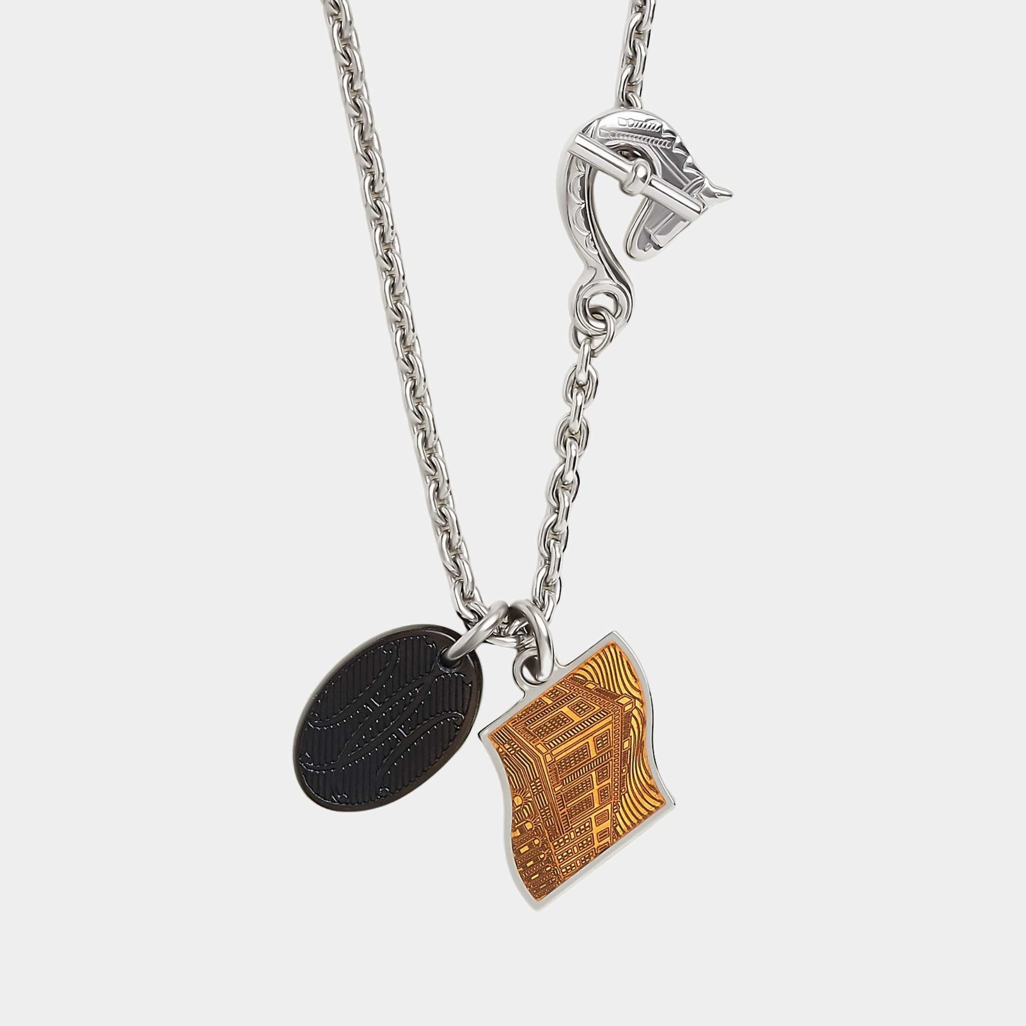 Hermes Parade Necklace, Orange Pulp Transparent, Close