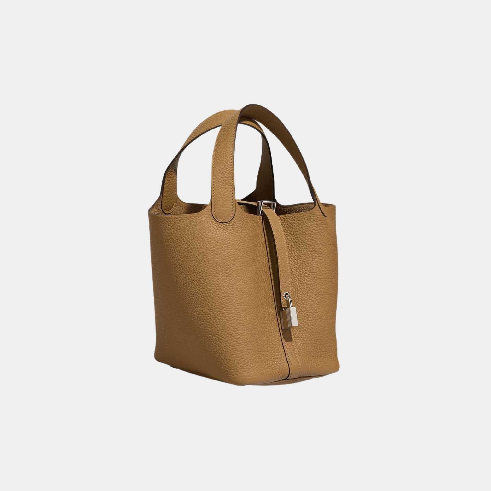 Hermes Picotin 18 Clemence Biscuit PHW, Side