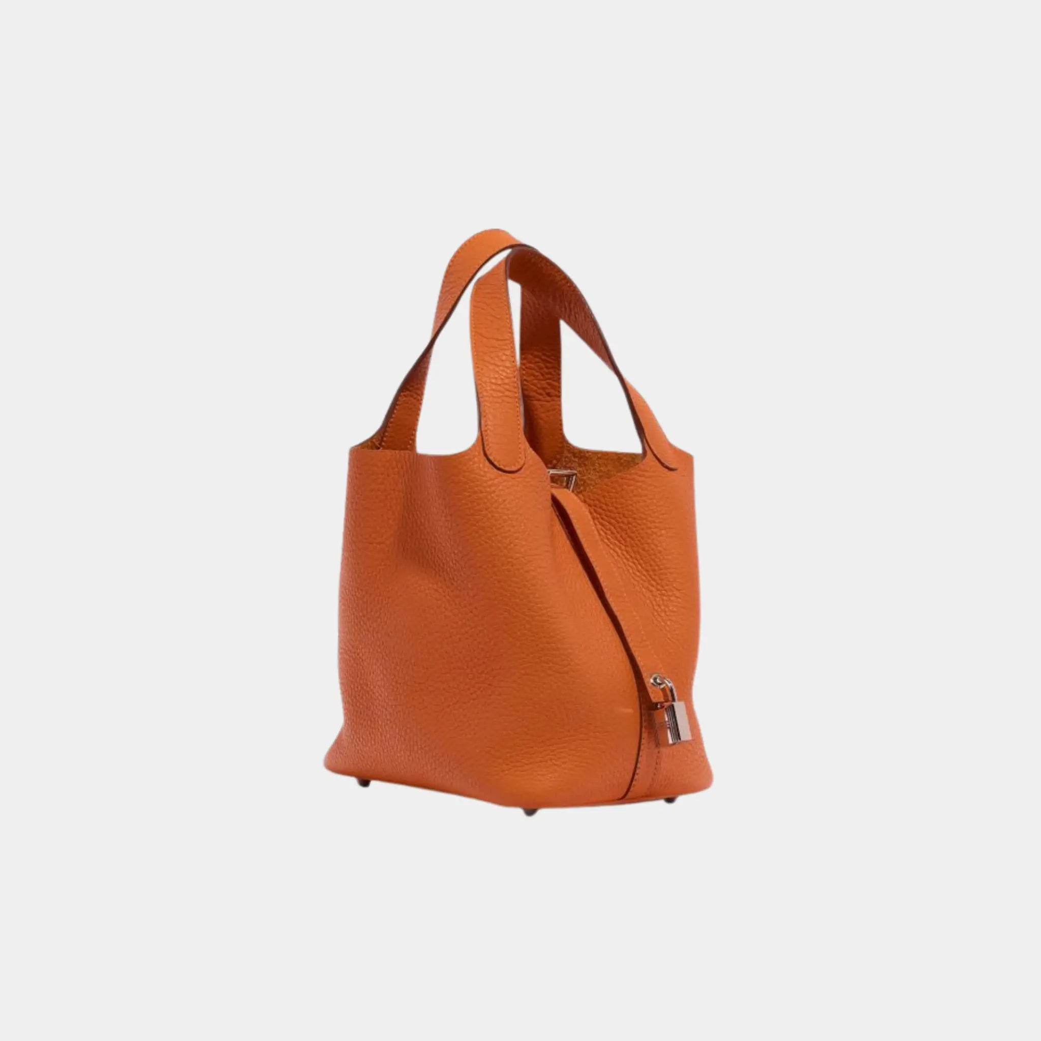 Hermes Picotin 18 Clemence Orange PHW, Side