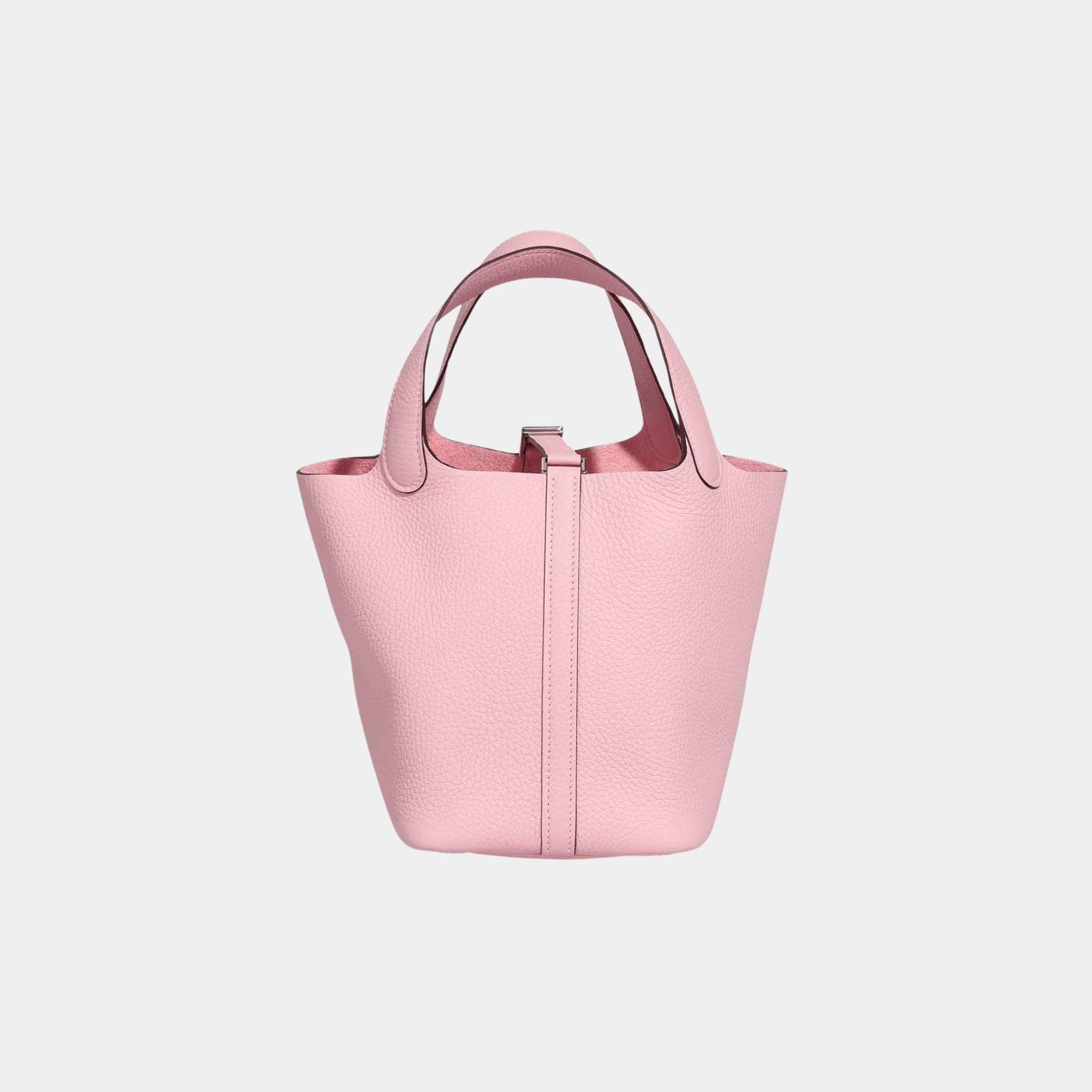 Hermes Picotin 18 Clemence Rose Sakura PHW, Back