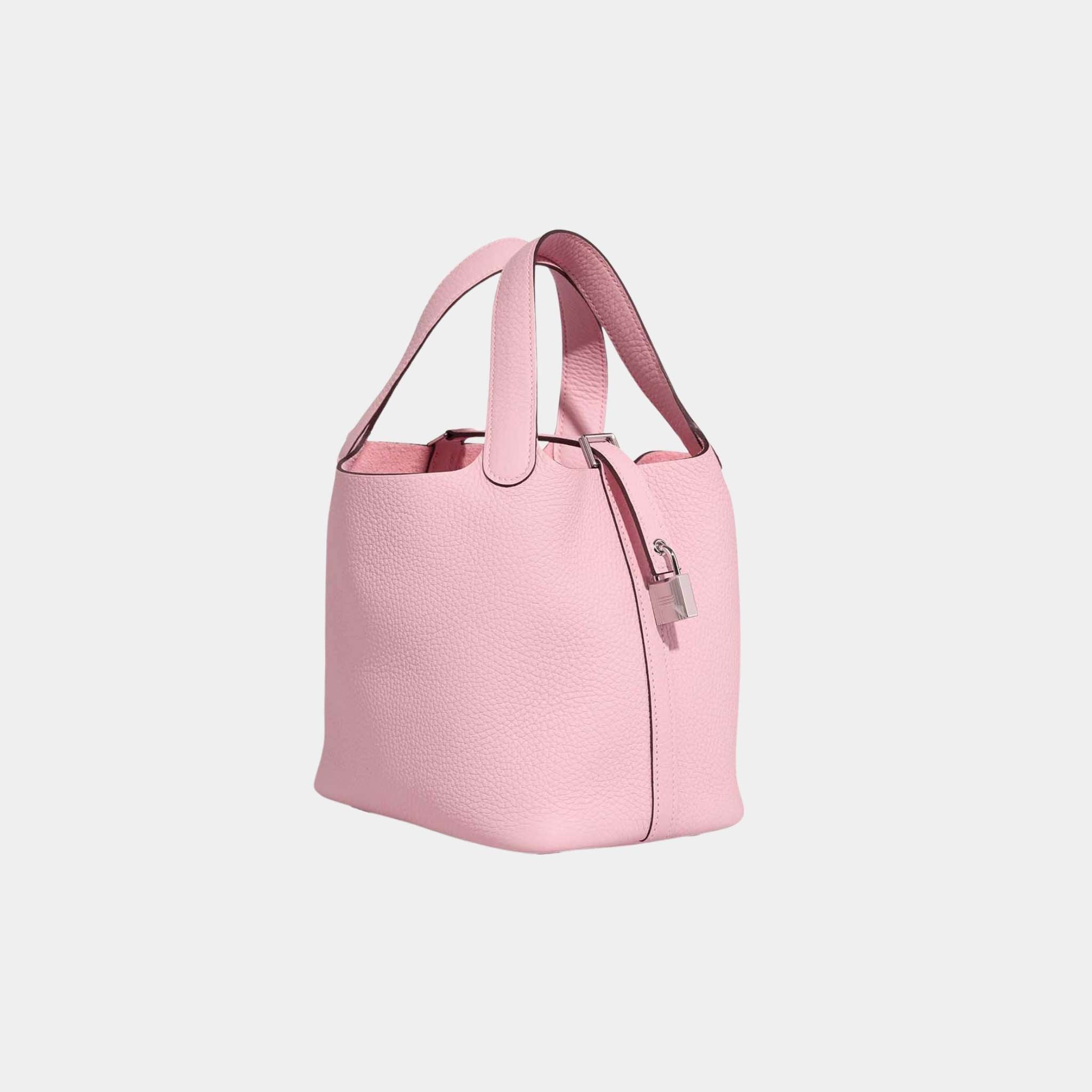 Hermes Picotin 18 Clemence Rose Sakura PHW, Side