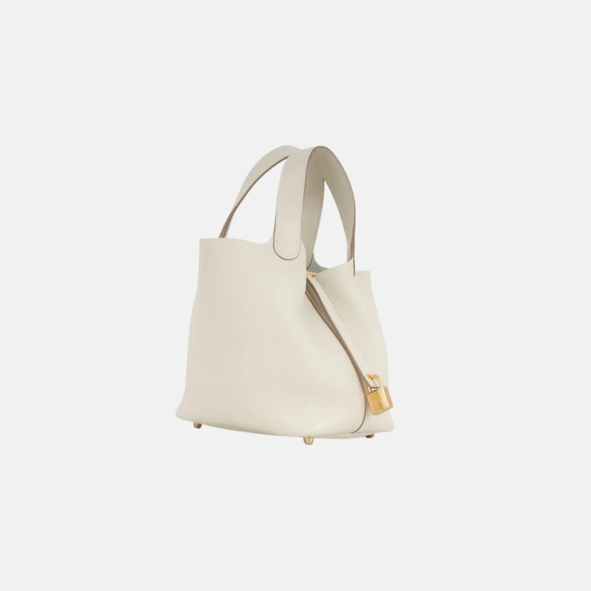 Hermes Picotin 18 Craie Clemence Leather GHW, Side