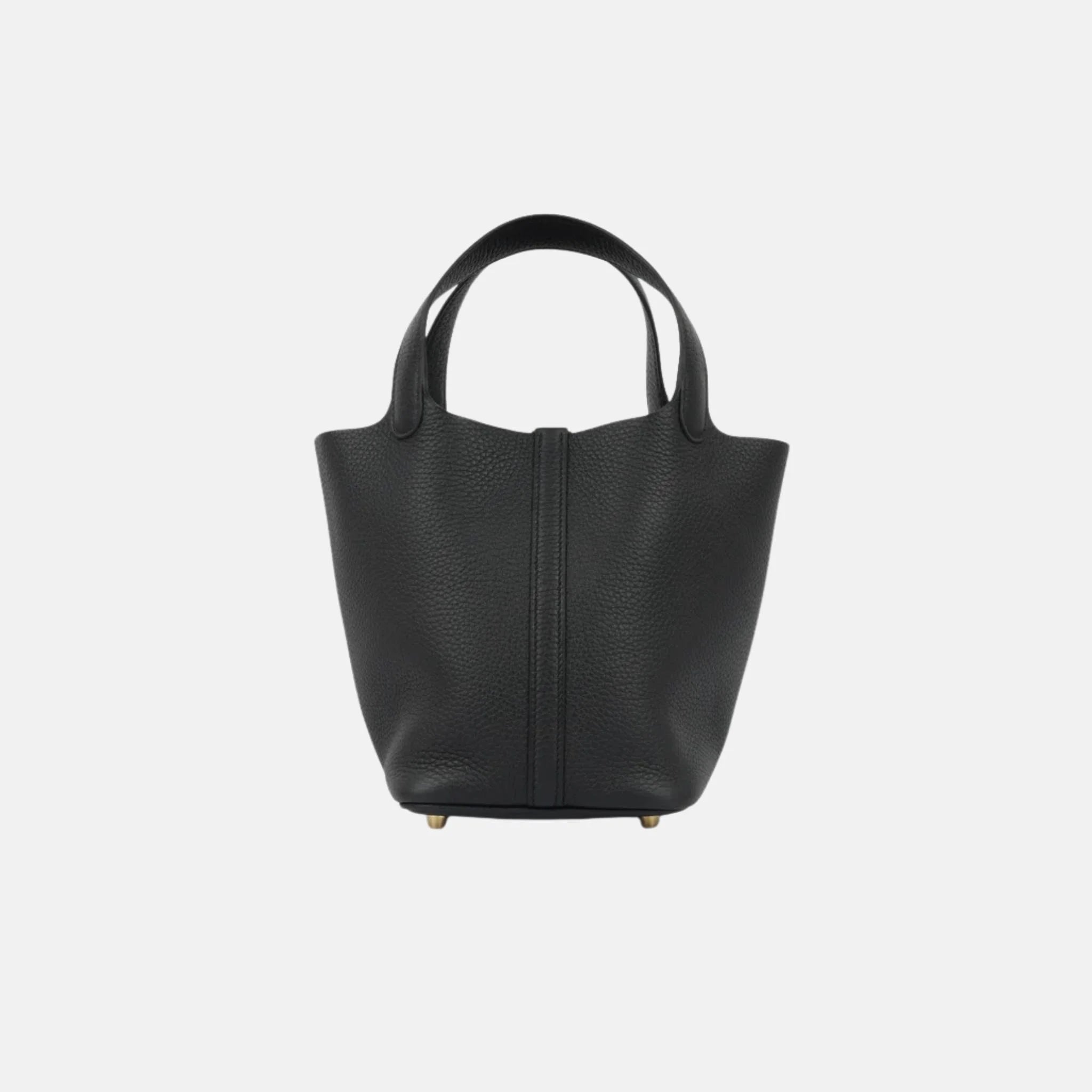 Hermes Picotin 18 Noir Clemence Leather GHW, Back