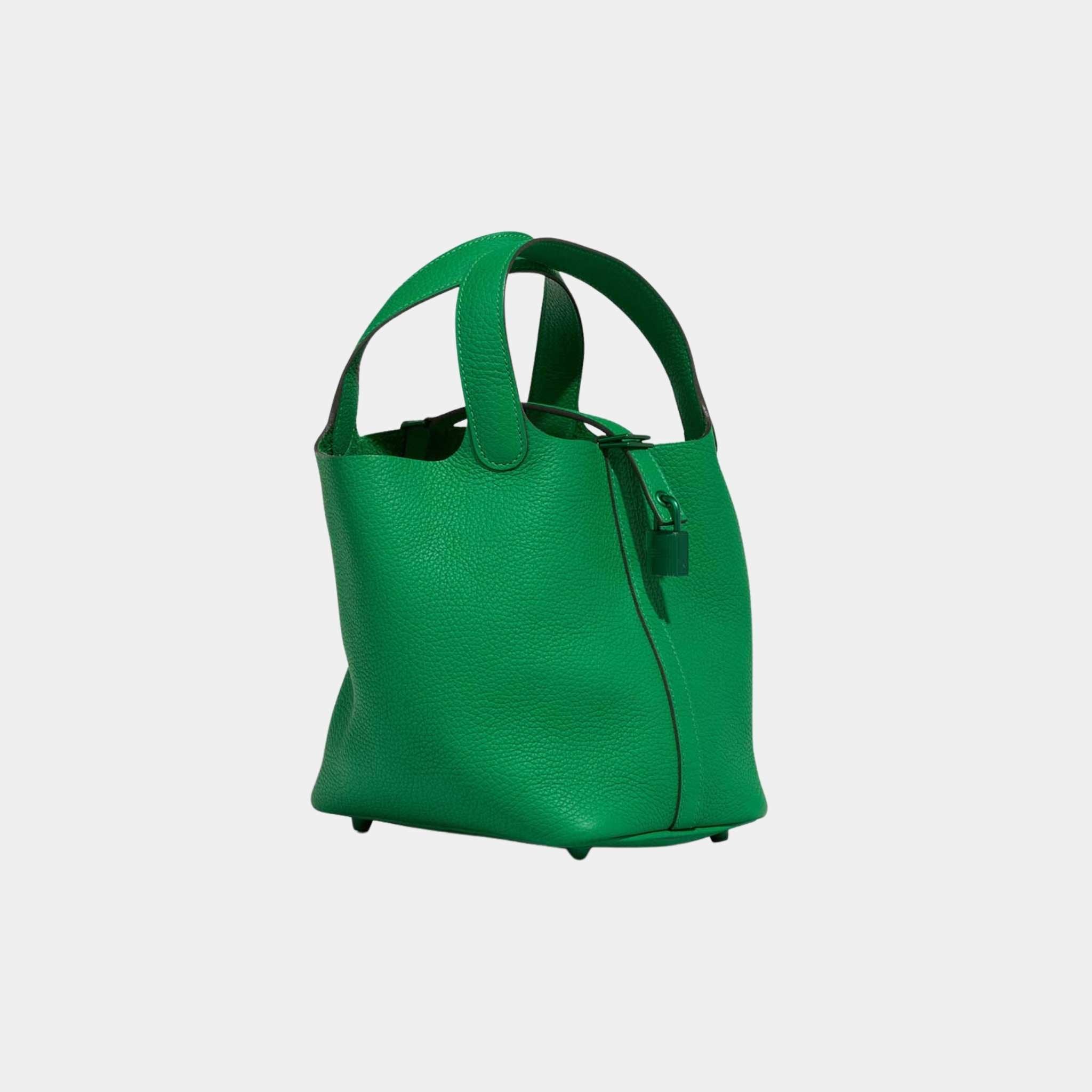 Hermes Picotin 18 Taurillon Clemence Bambou, Side