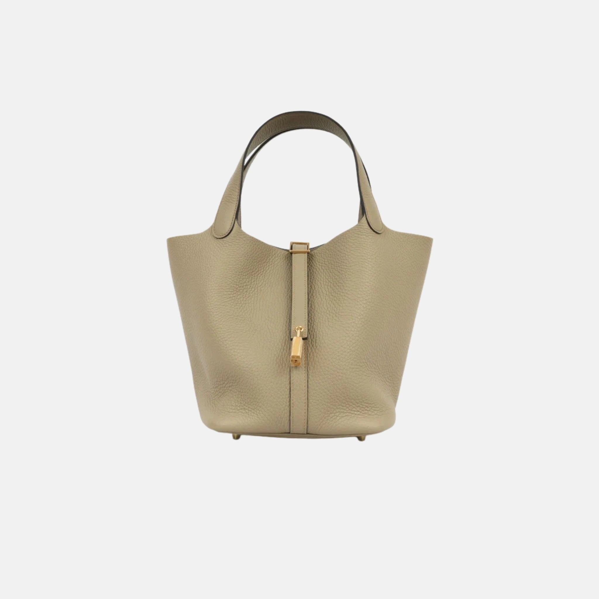 Hermes Picotin 22 Clemence Beige Marfa GHW, Front