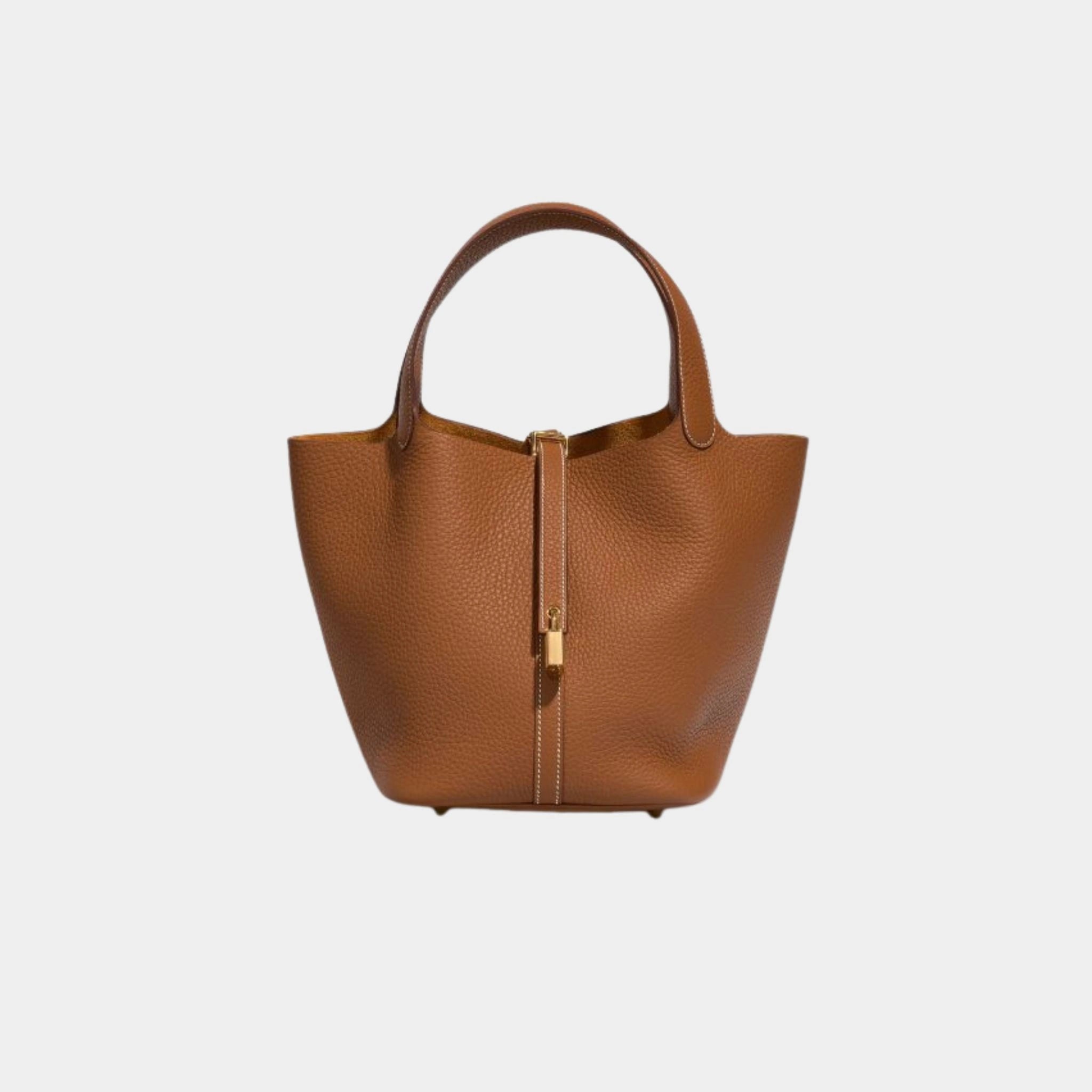 Hermes Picotin 22 Taurillon Clémence Gold GHW, Front