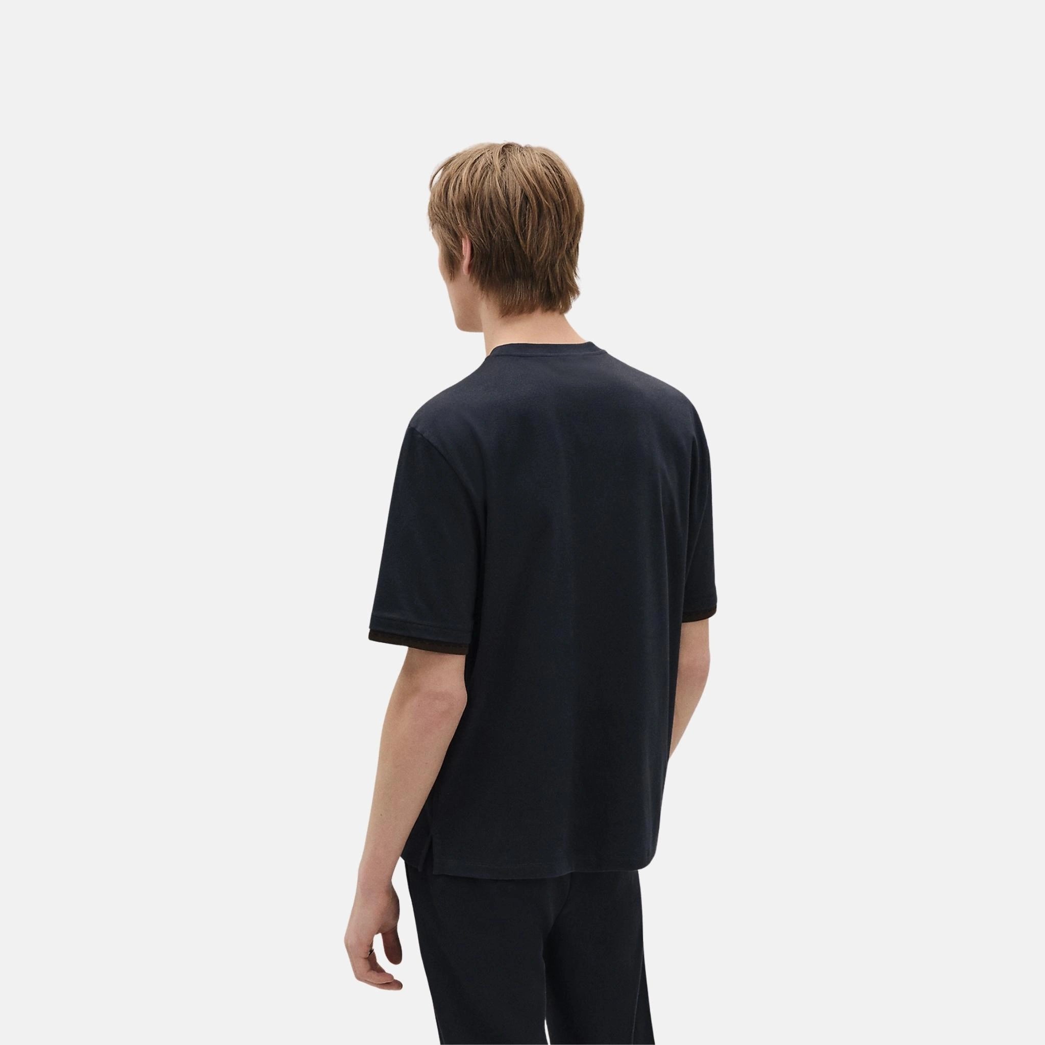 Hermes Piqures Sellier T-Shirt, Marine, Back