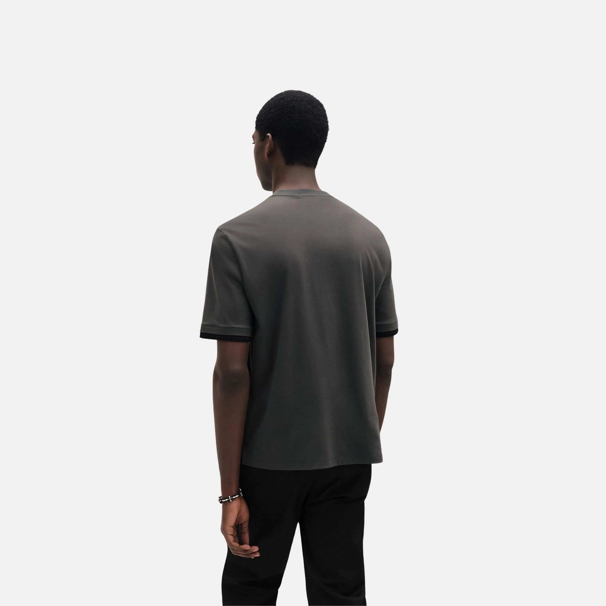 Hermes Piqures Sellier T-Shirt, Vert Chrome, Back