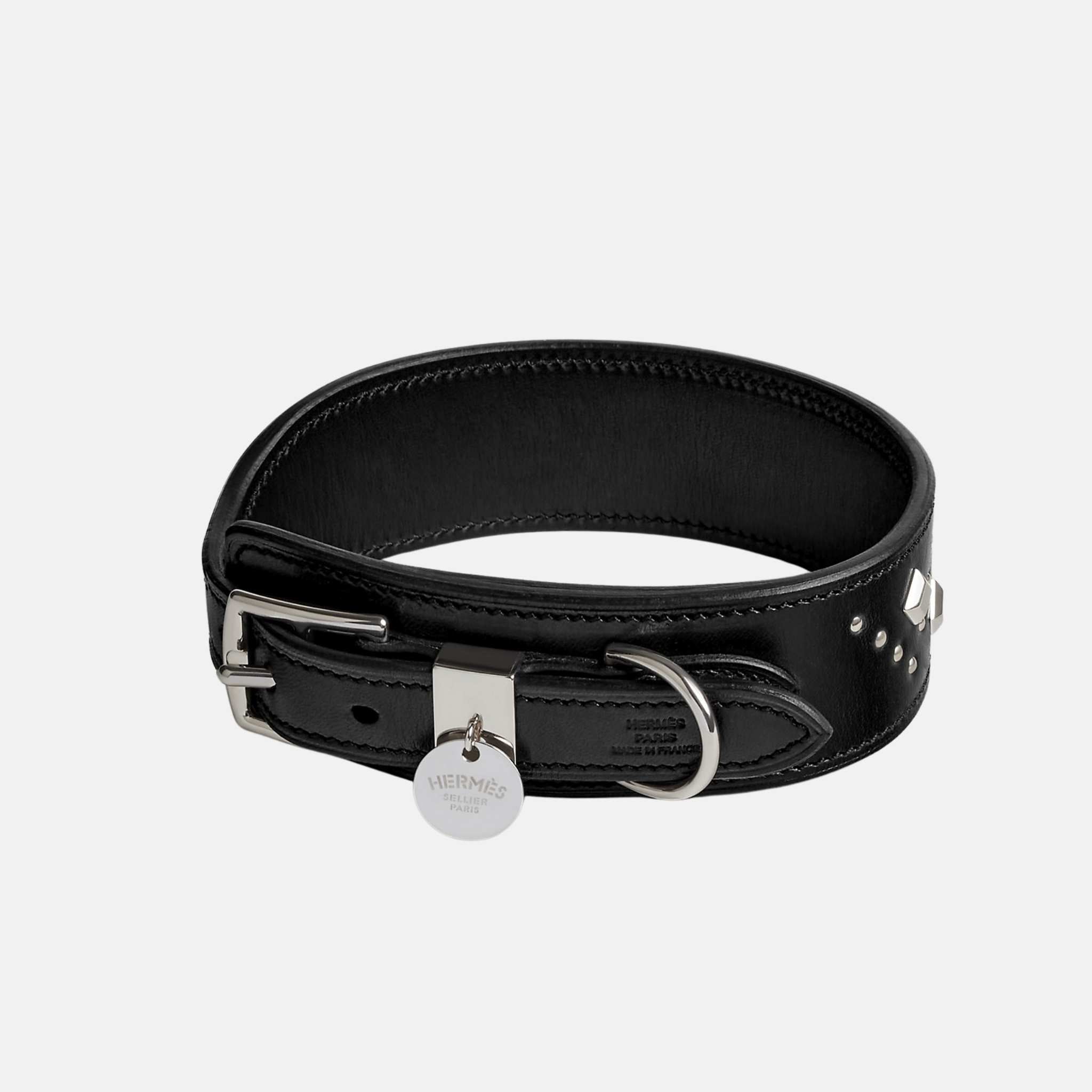 Hermes Punch Luxury Dog Collar, Front