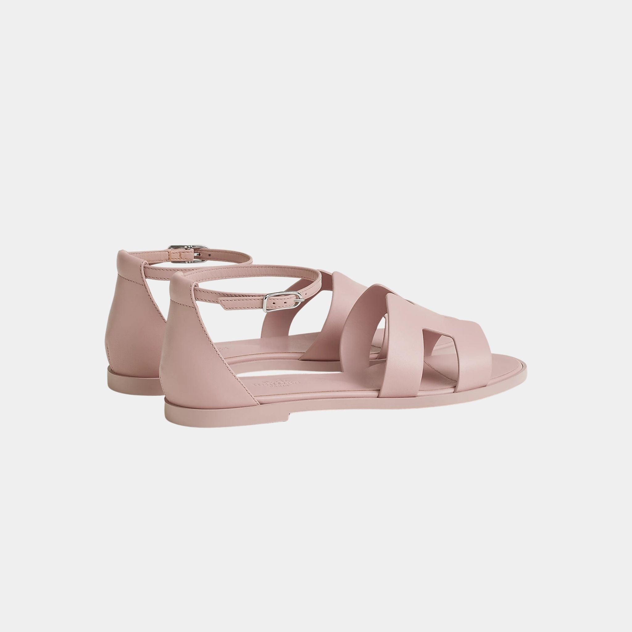 Hermes Santorini Sandal Calfskin, Rose Cancan, Back