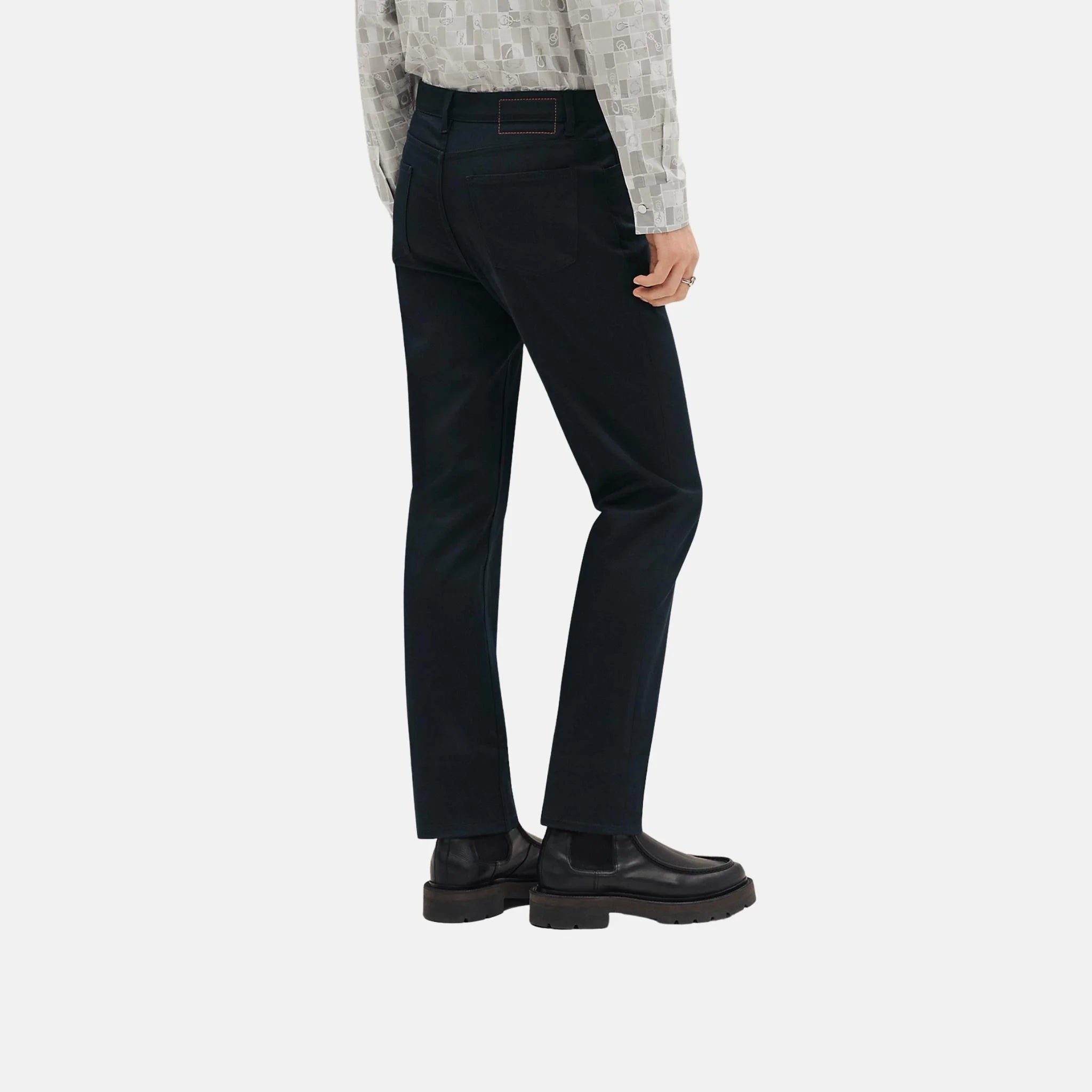 Hermes Straight Cut Jeans, Marine, Back