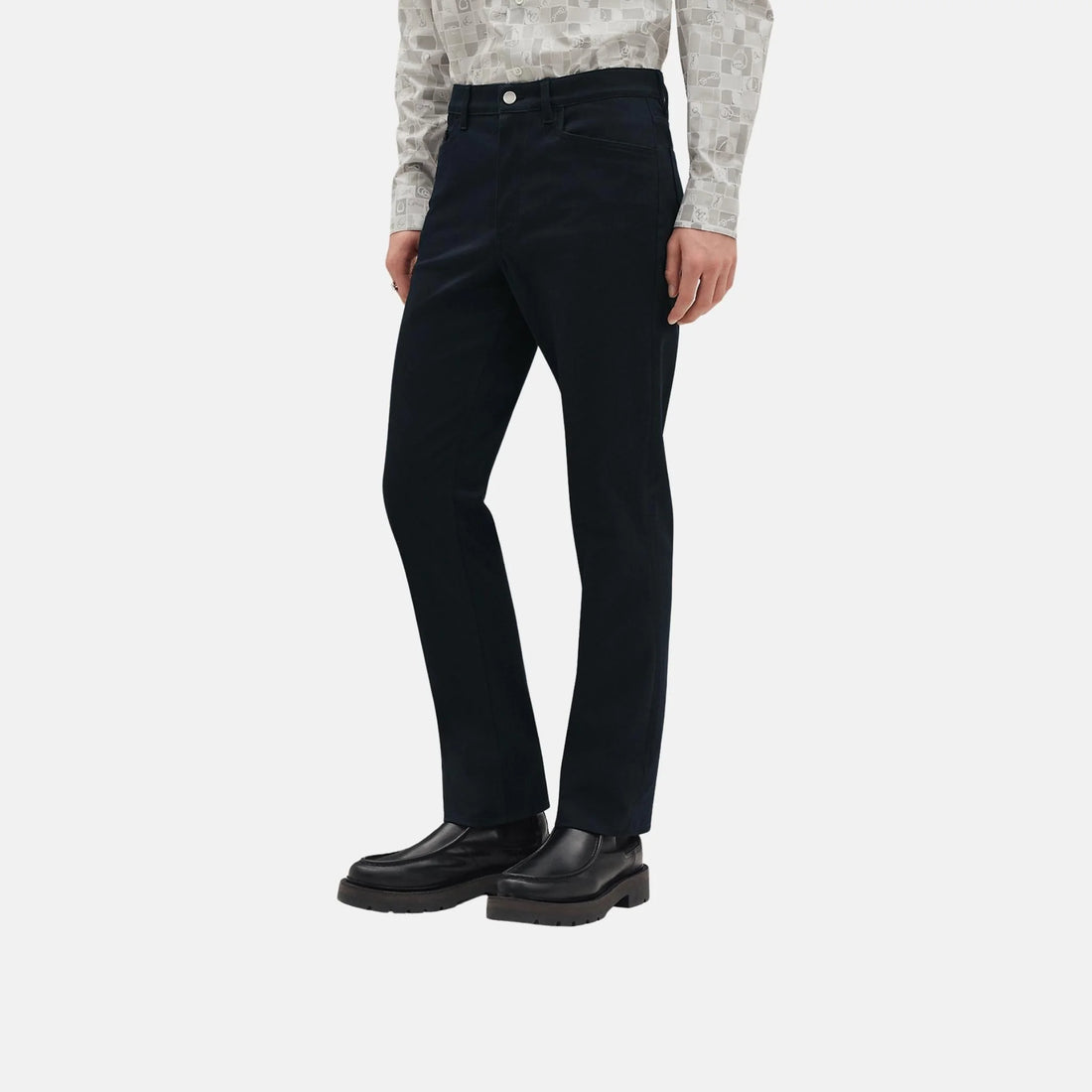 Hermes Straight Cut Jeans, Marine, Front