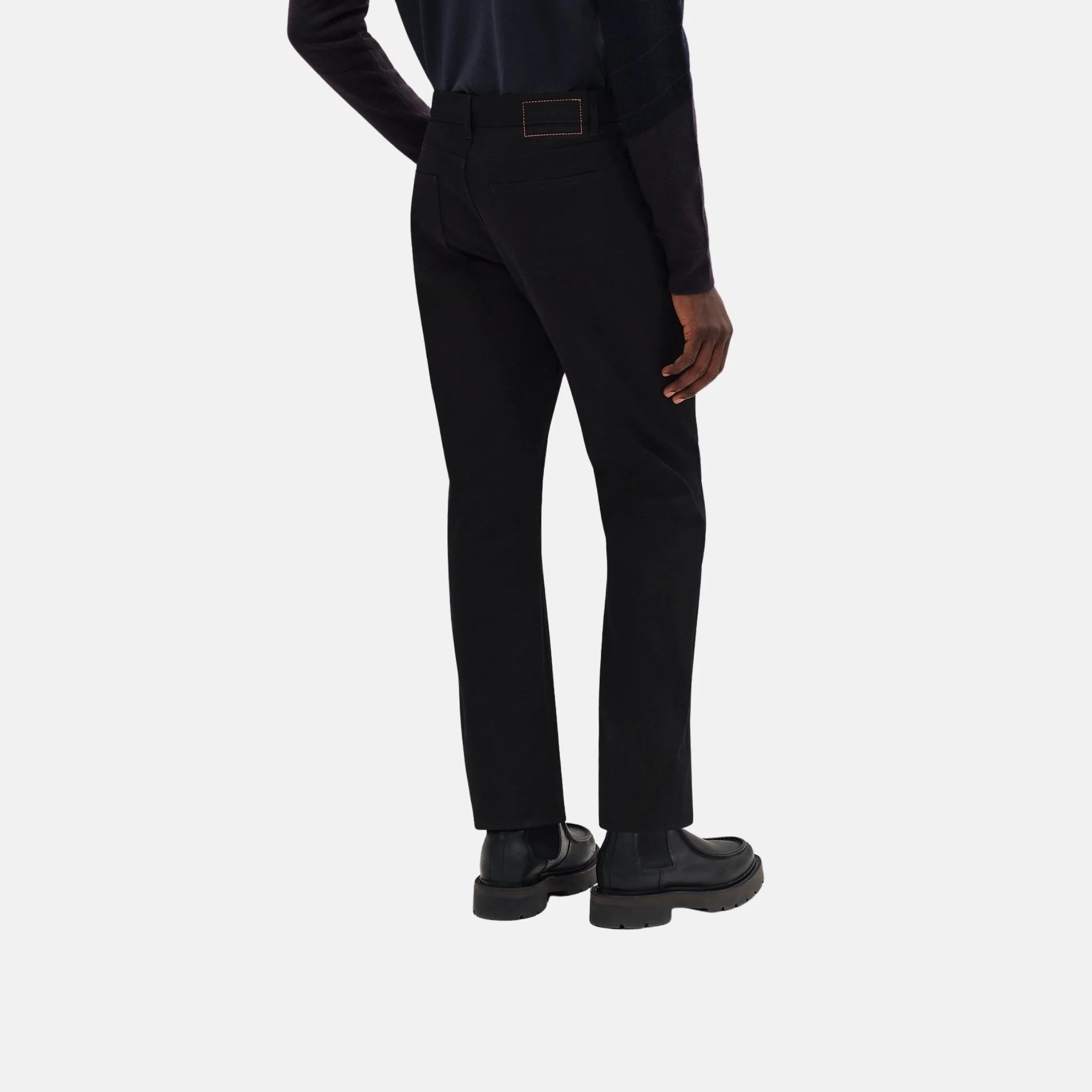 Hermes Straight Cut Jeans, Noir, Back