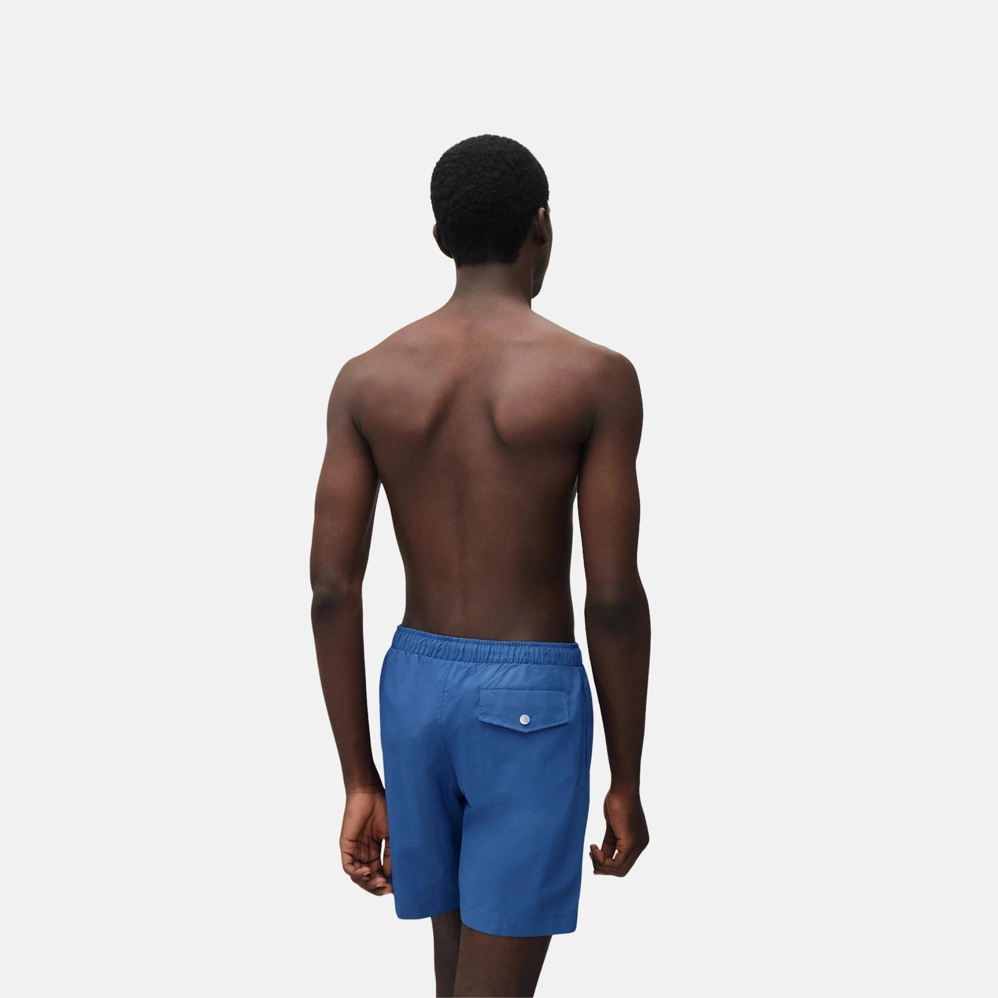 Hermes Swim Boxer Shorts, Admiral Blue, Back