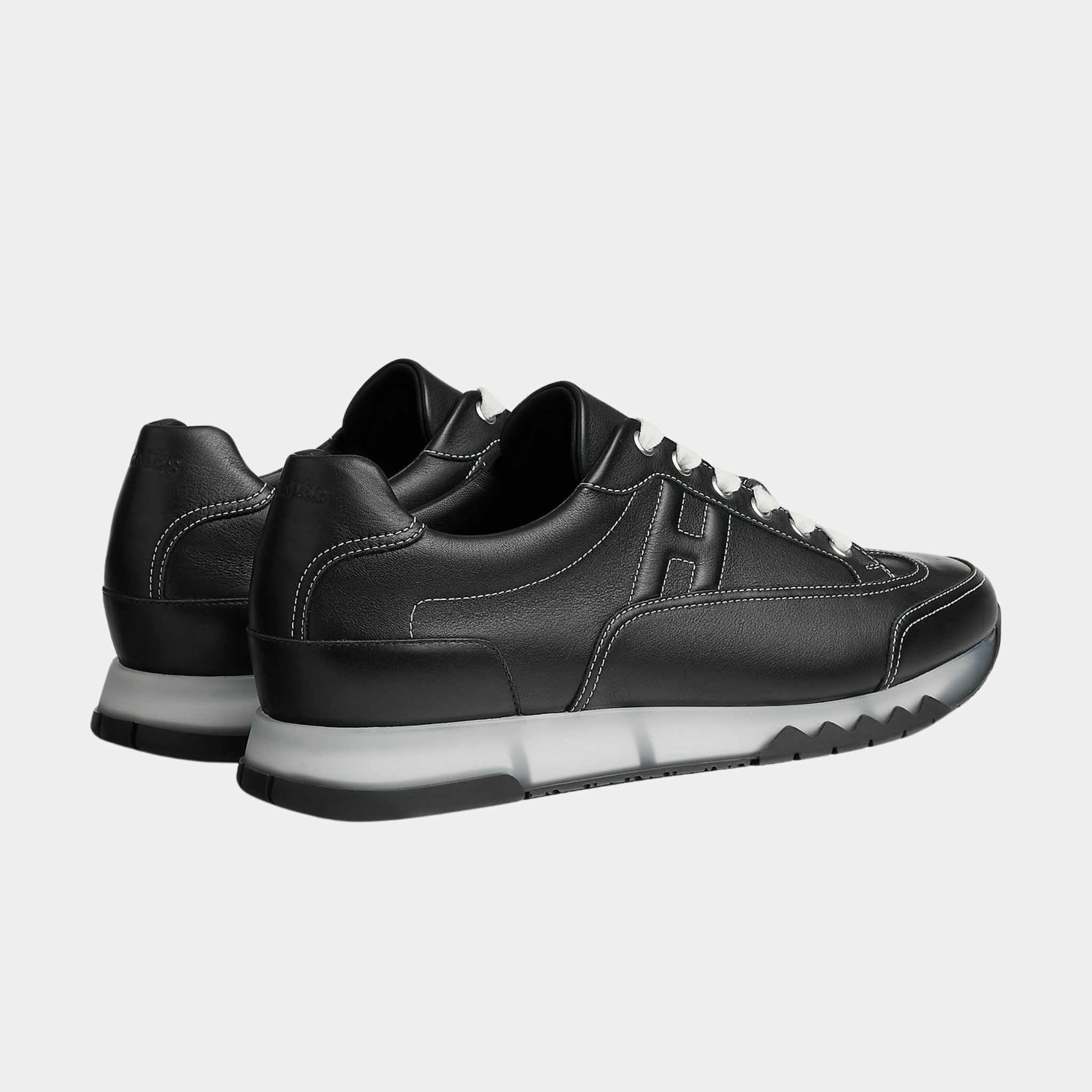 Hermes Trail Sneaker Calfskin, Noir, Back