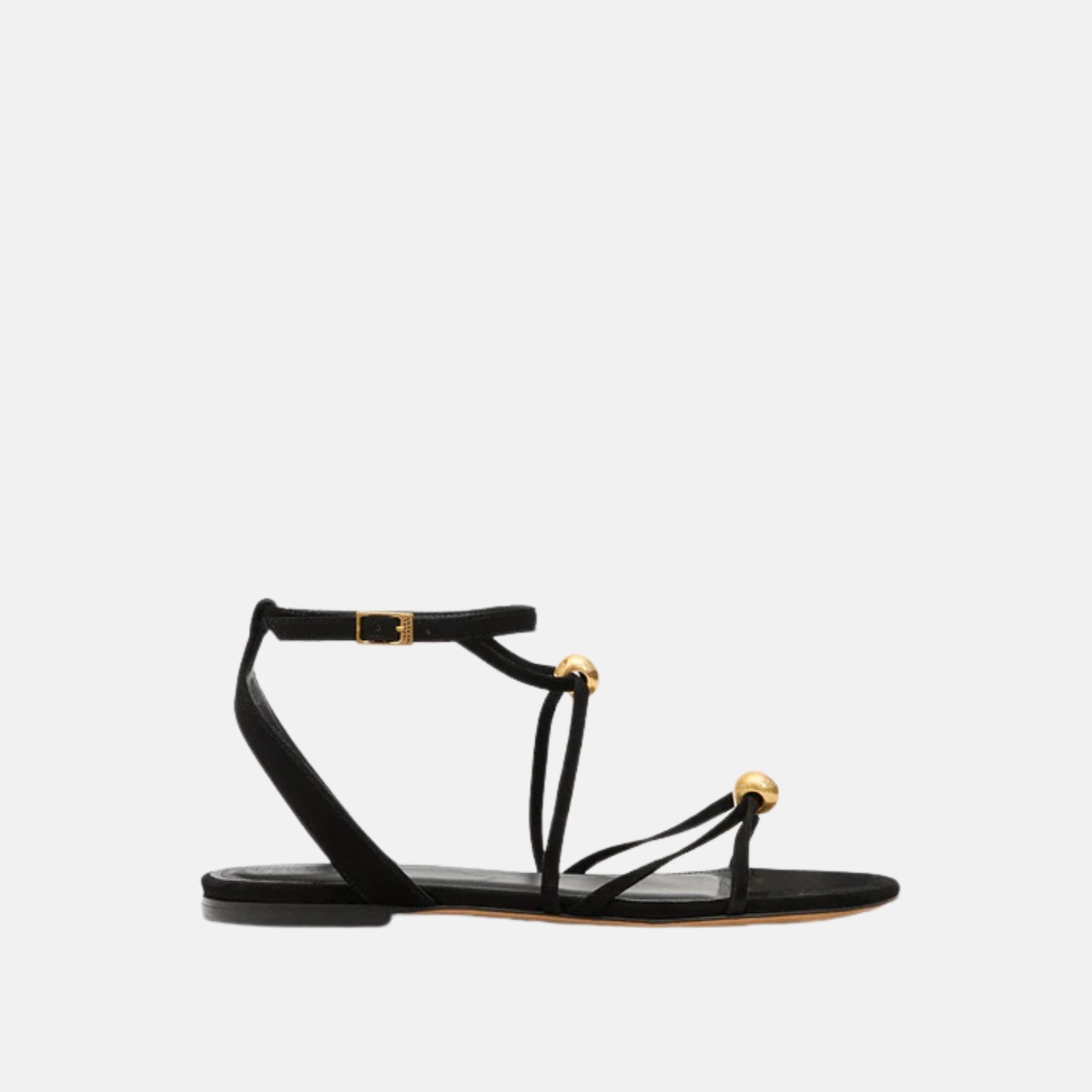 Isabel Marant Aeza Flat Sandals In Suede Leather, Side