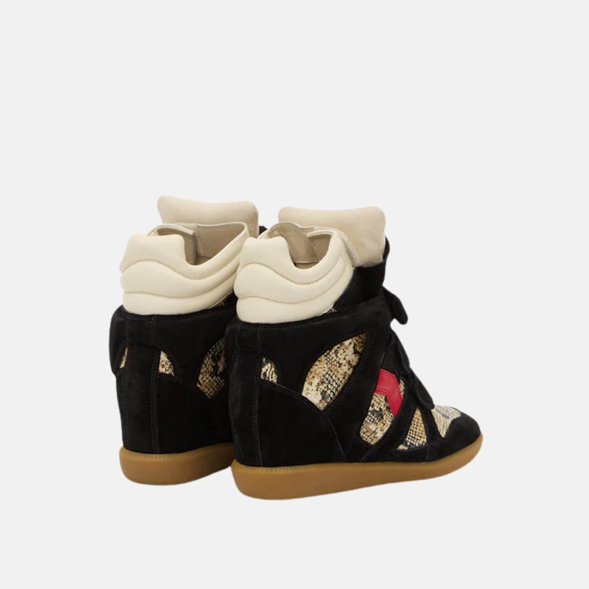 Isabel Marant Bekett Wedge Sneakers In Leather, Back