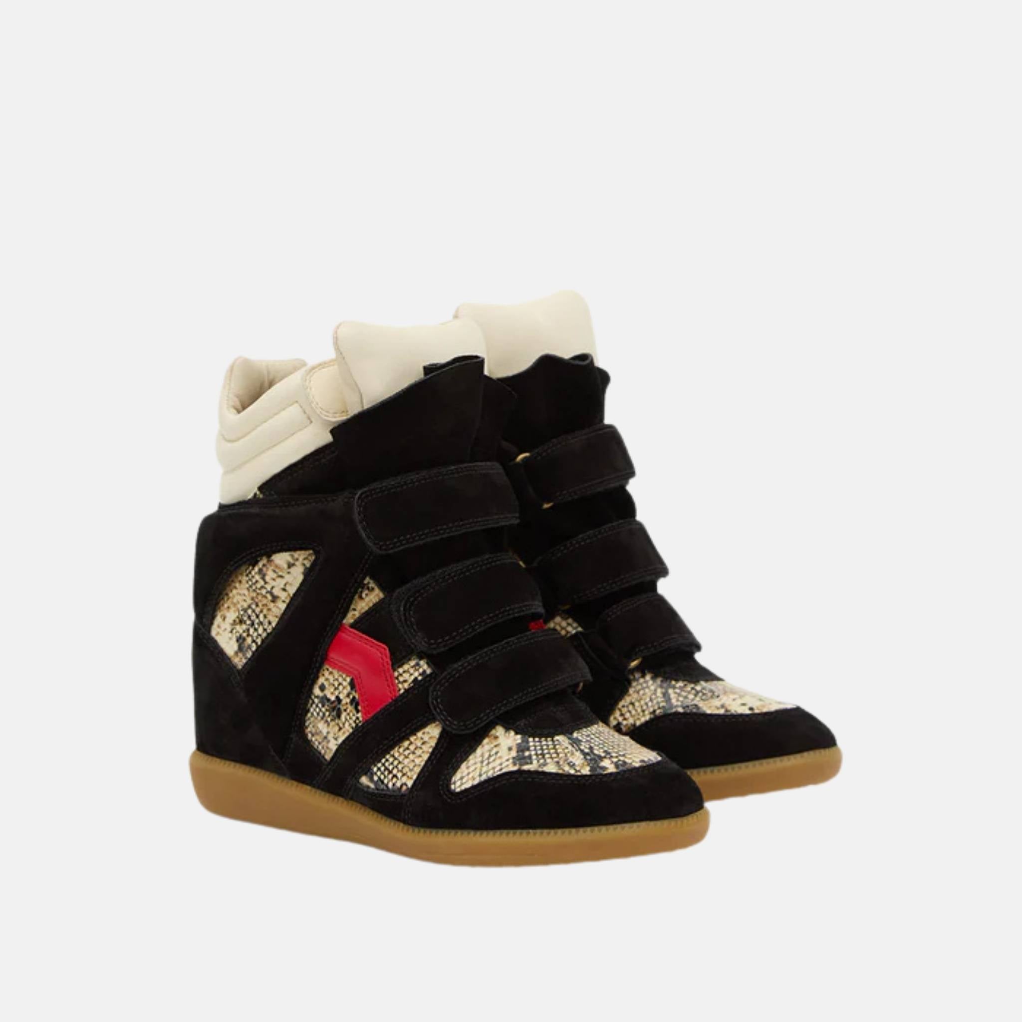 Isabel Marant Bekett Wedge Sneakers In Leather, Front
