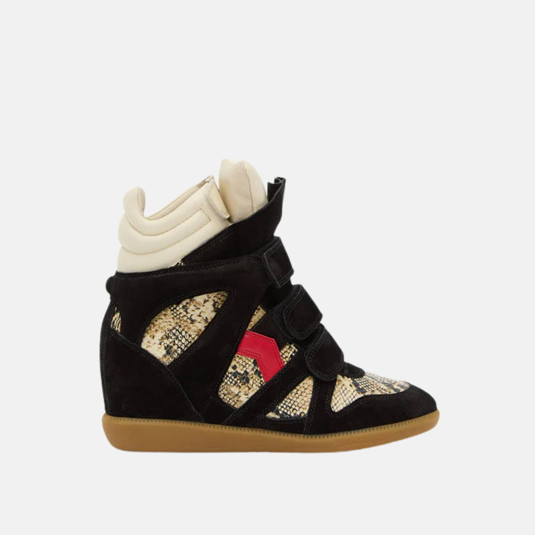 Isabel Marant Bekett Wedge Sneakers In Leather, Side