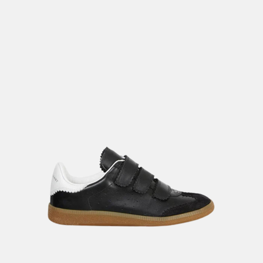 Isabel Marant Beth Low Top Sneakers In Leather, Black, Side